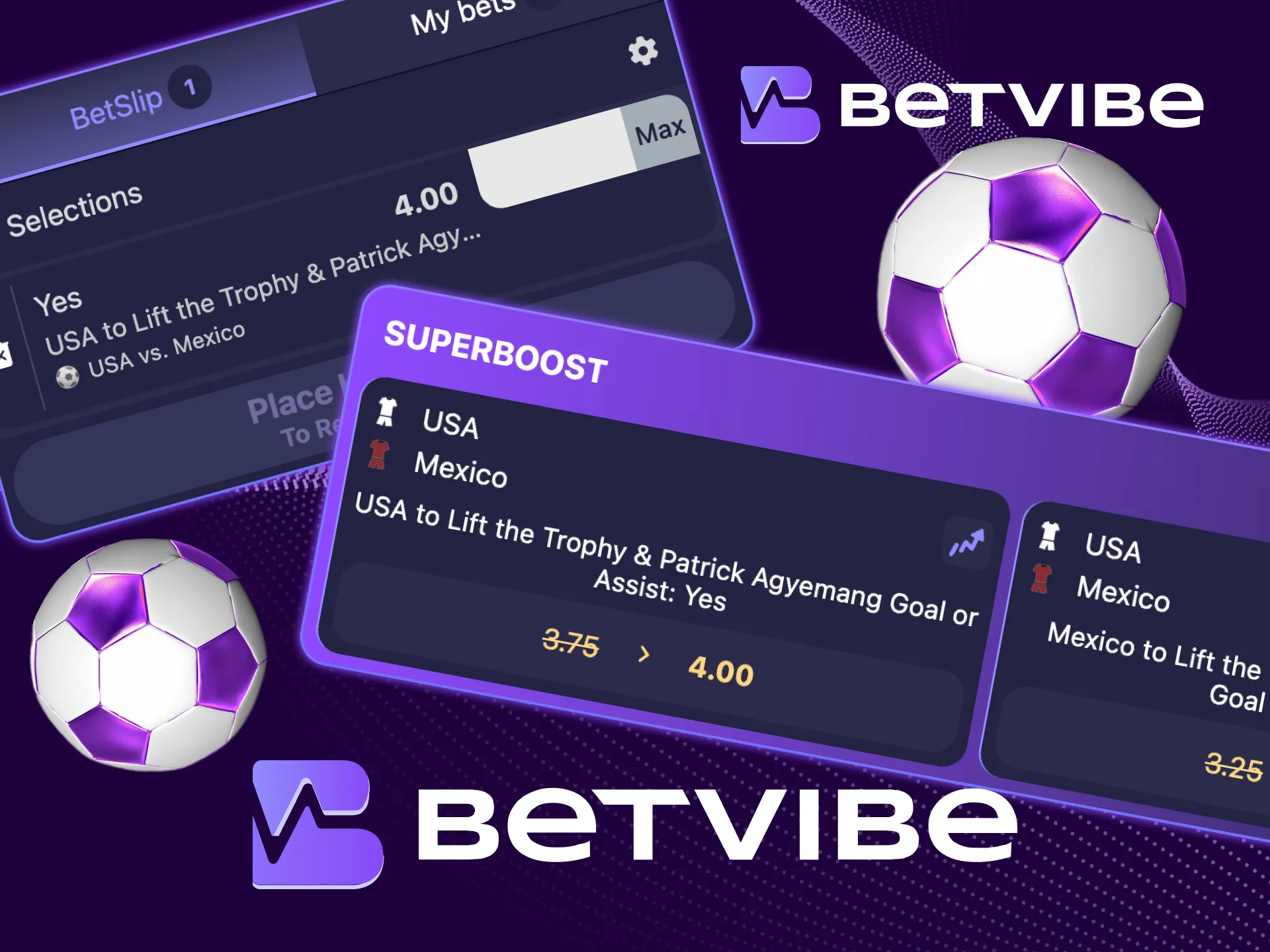 Get boosted odds and maximize wins at BetVibe.