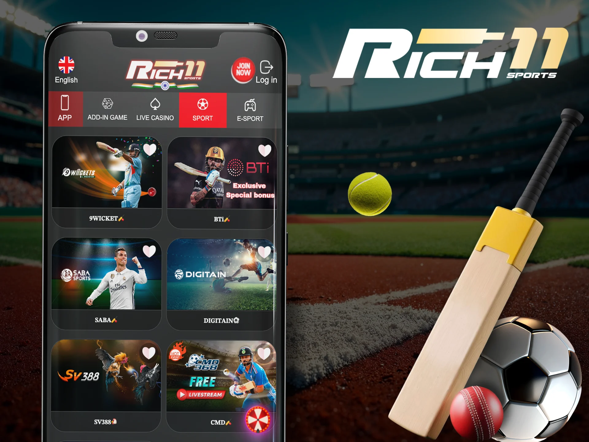 Create sports predictions with the Rich11 app.