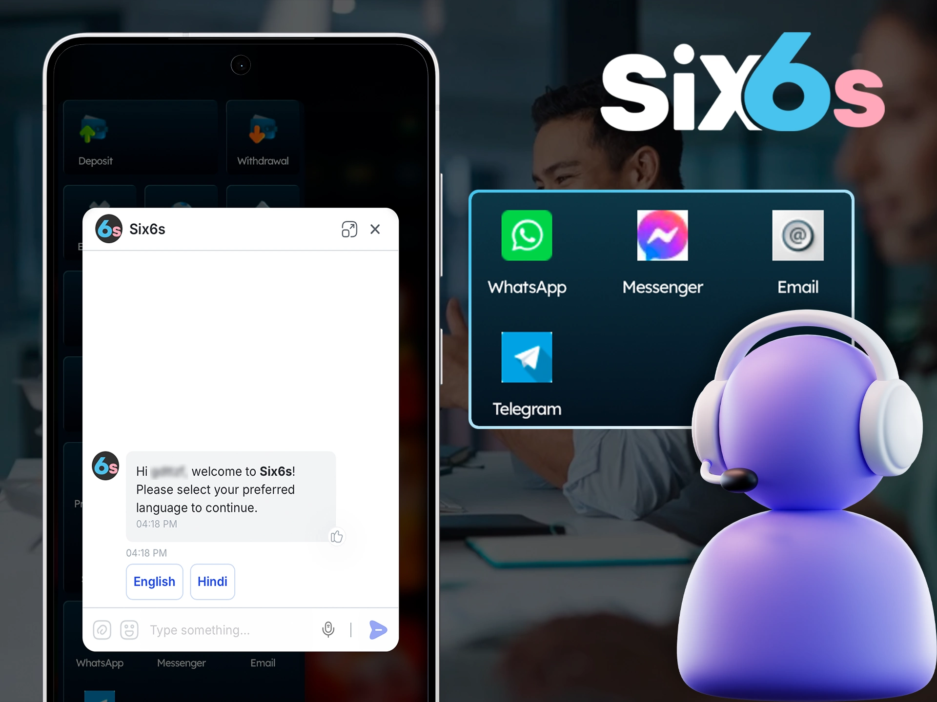 Contact the Six6s team via the app if needed.