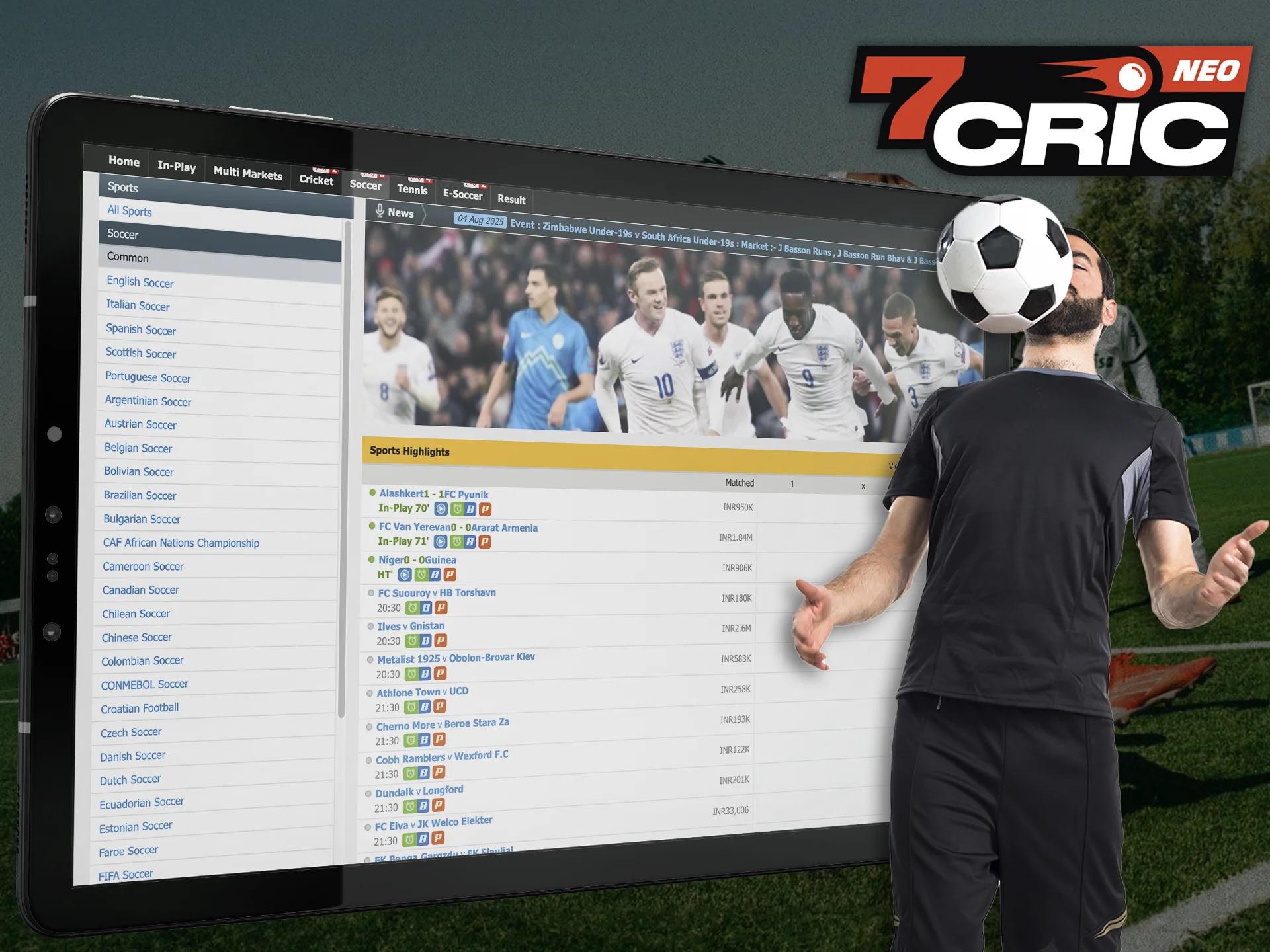 Predict soccer matches and win with 7Cric.