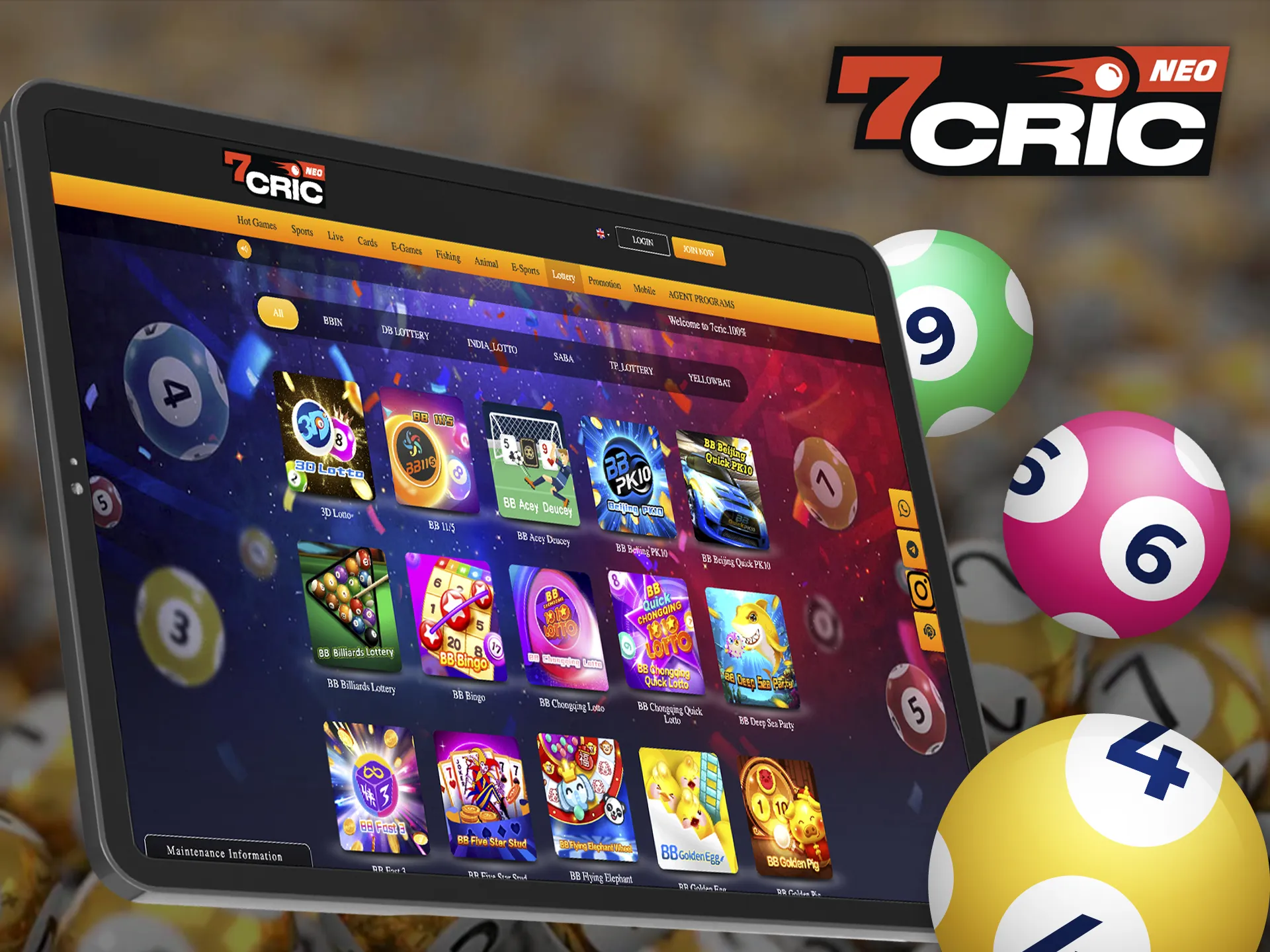 Try your luck with lotteries from 7Cric.