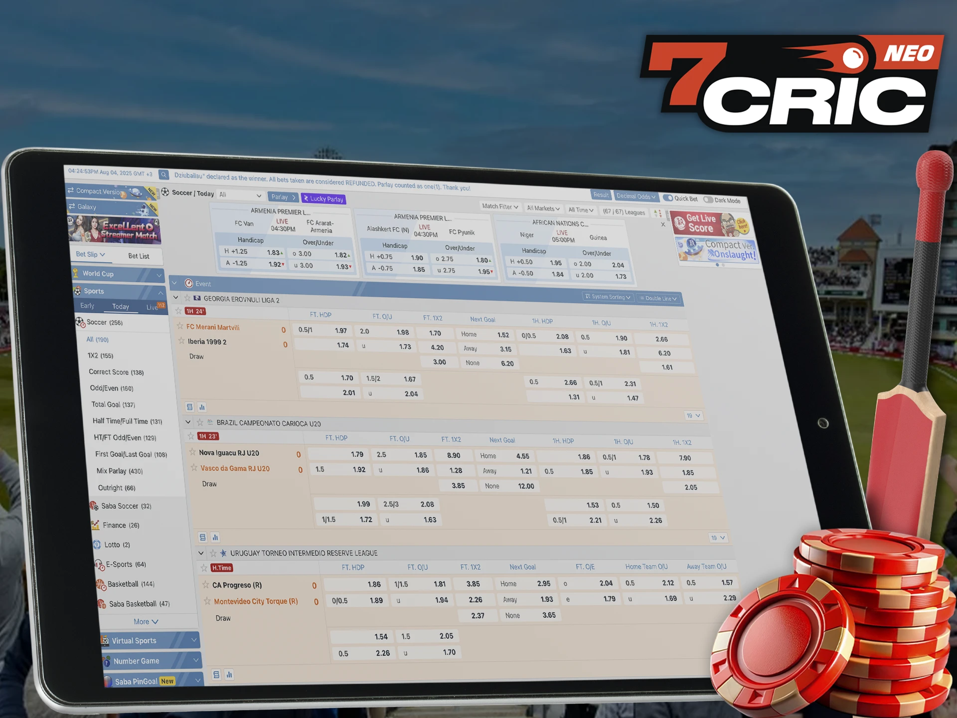 Start betting with 7Cric.