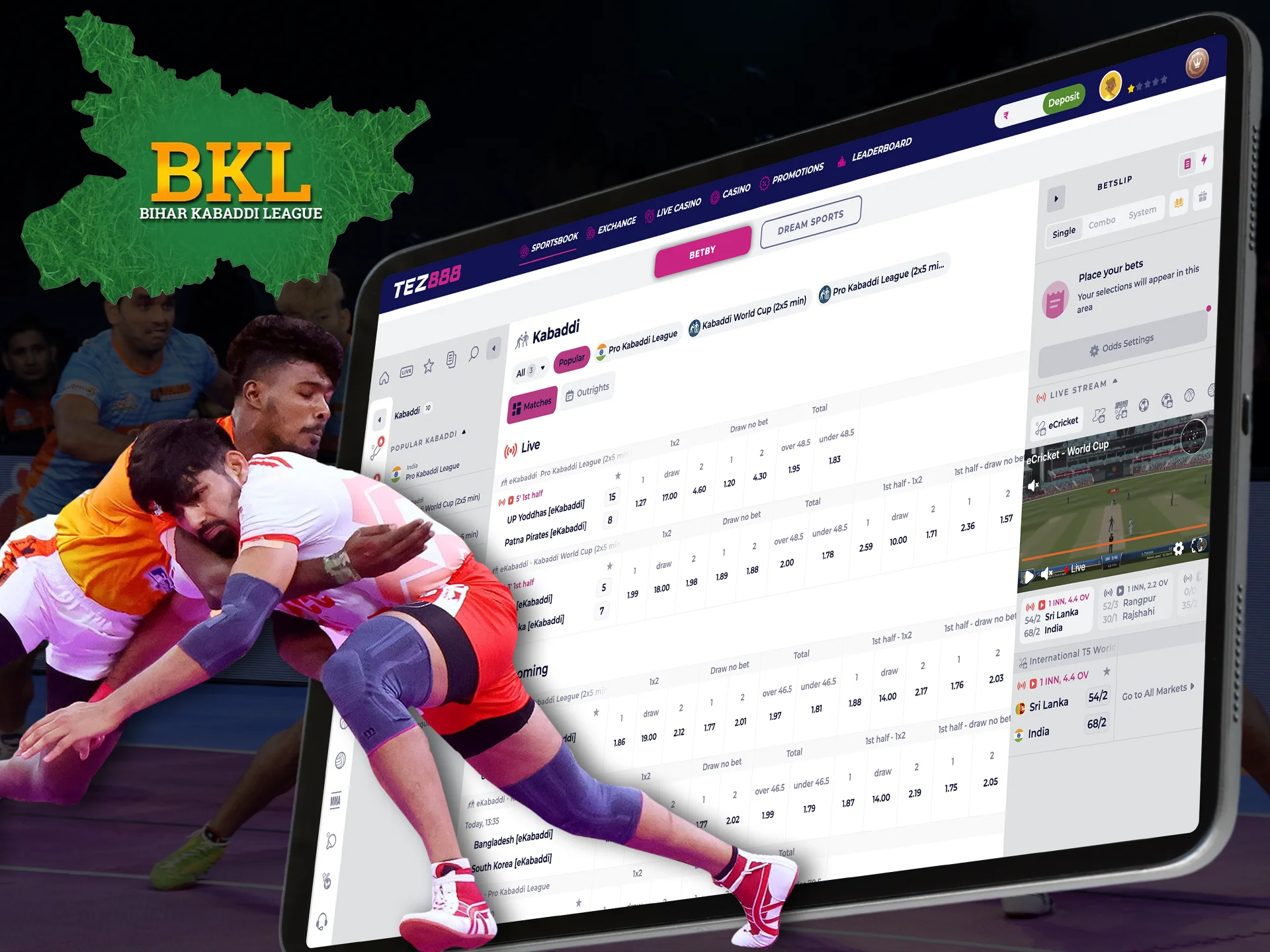 Don't miss the opportunity to bet on Bihar Kabaddi League.