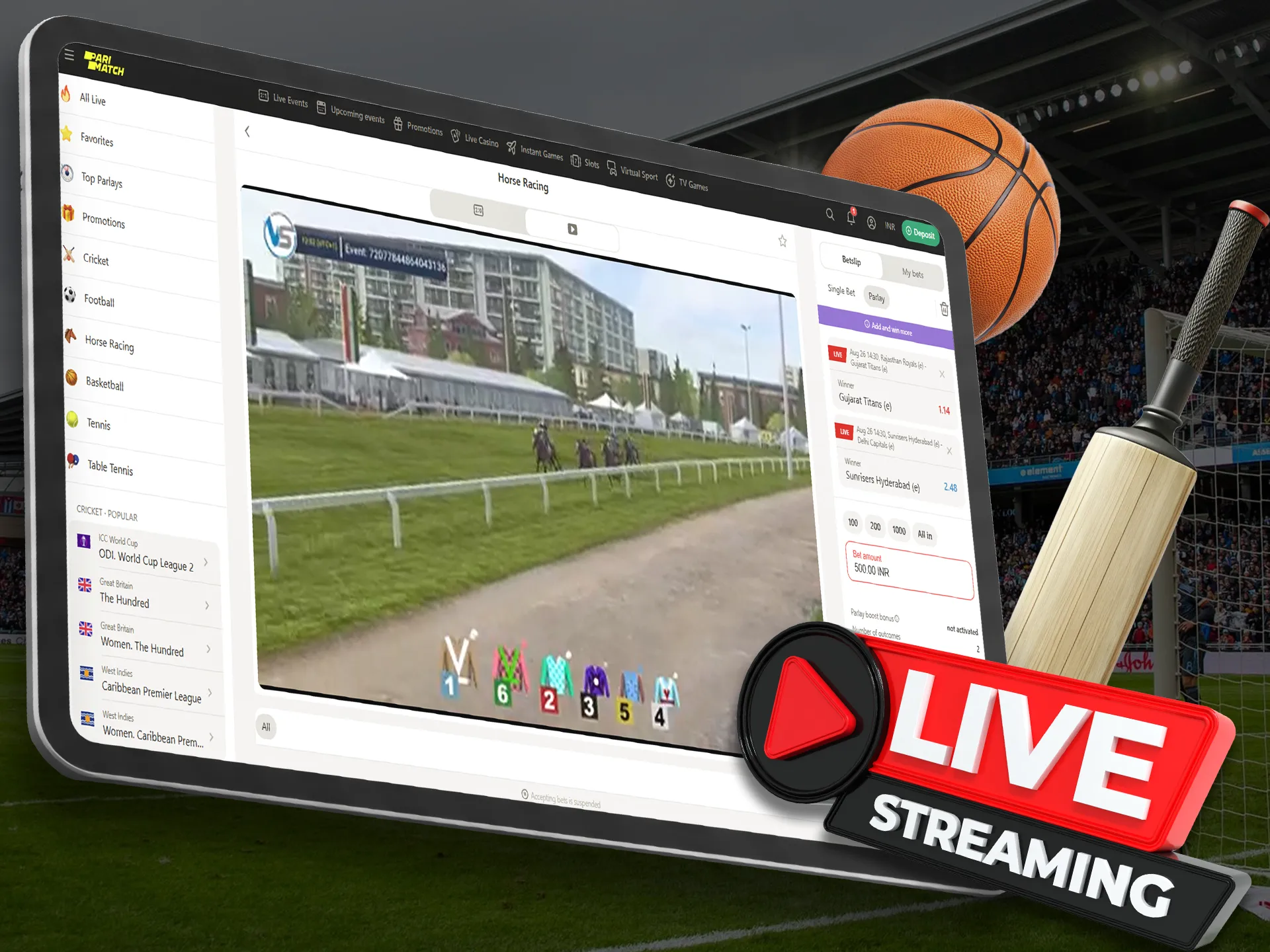 Many bookmakers offer live betting on football and other sports.