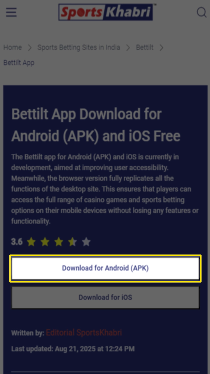 Proceed to download Bettilt on this page.
