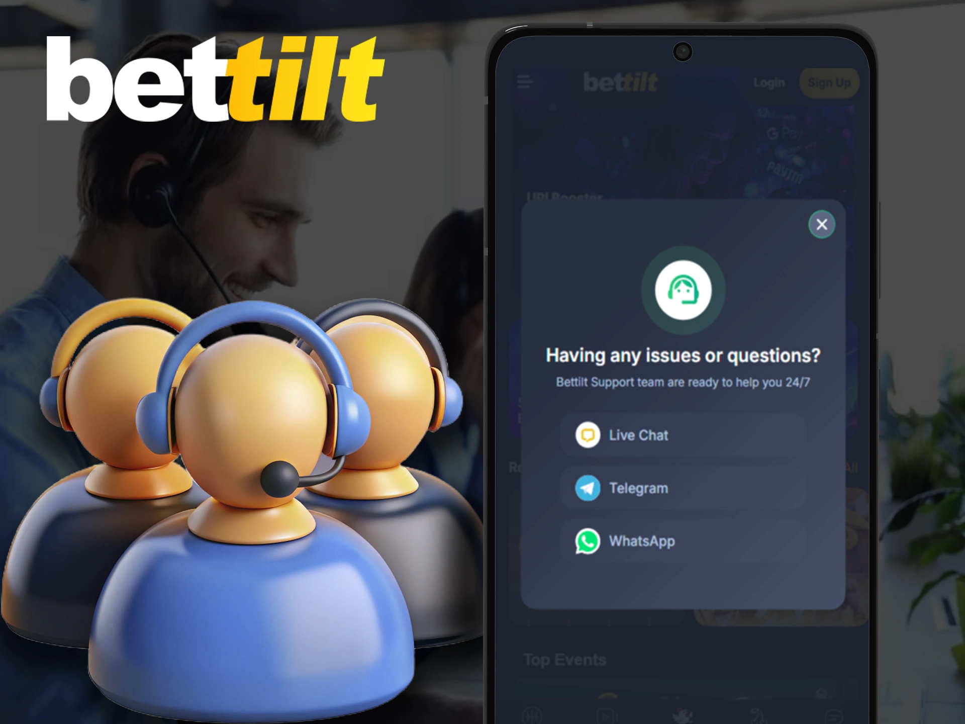 Use the Bettilt team support in the app.