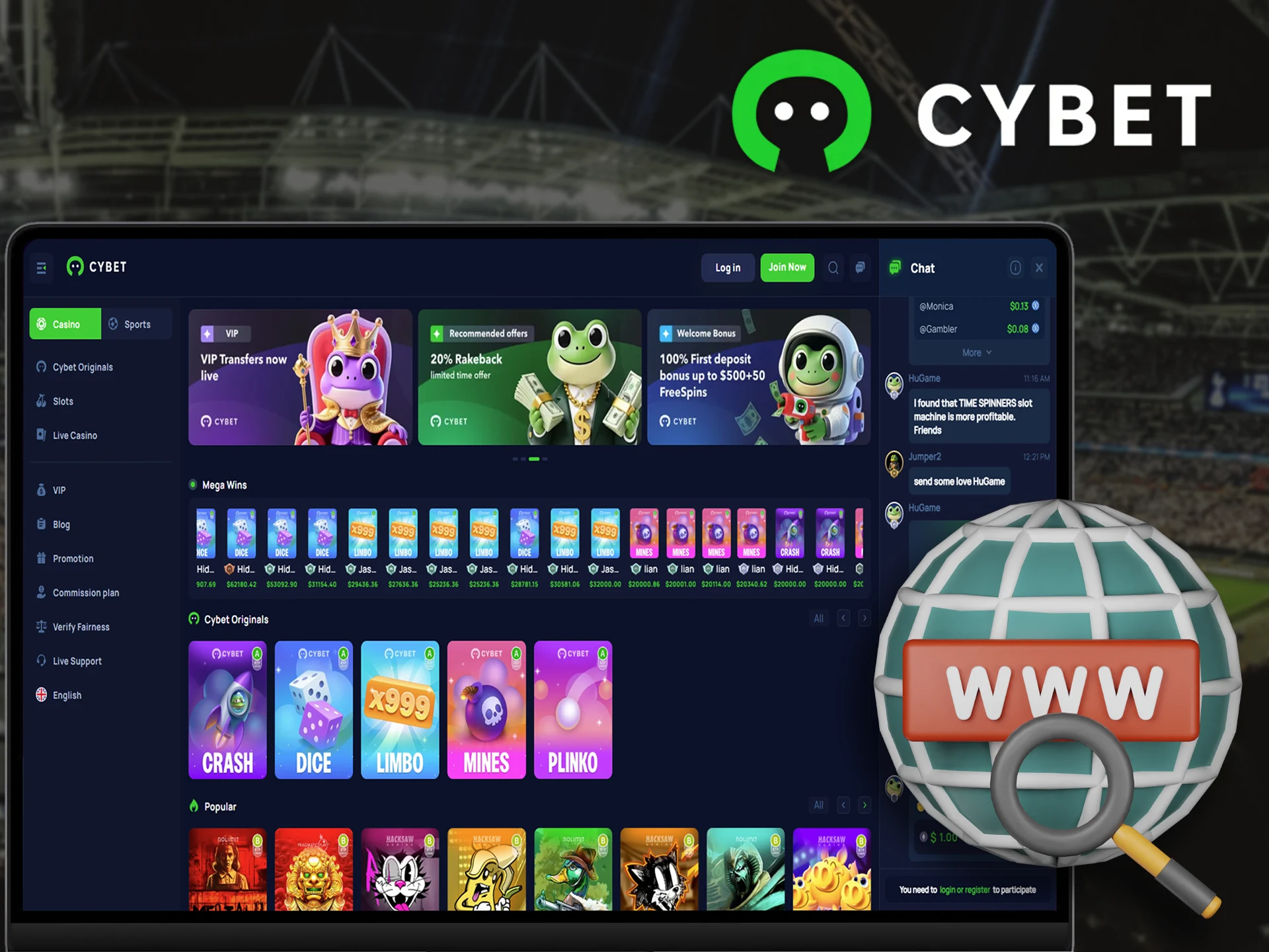 Place bets on your personal PC with Cybet.
