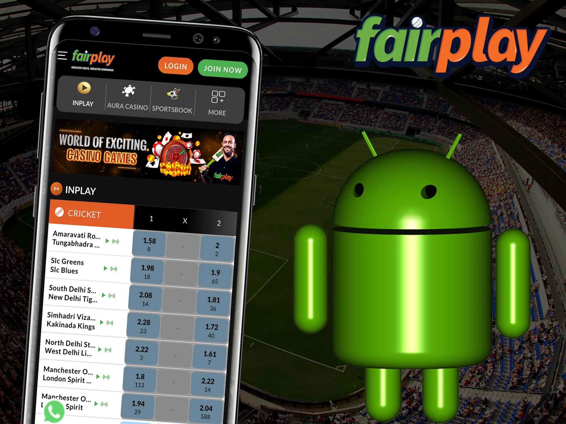 Get the Android app from Fairplay and install it.