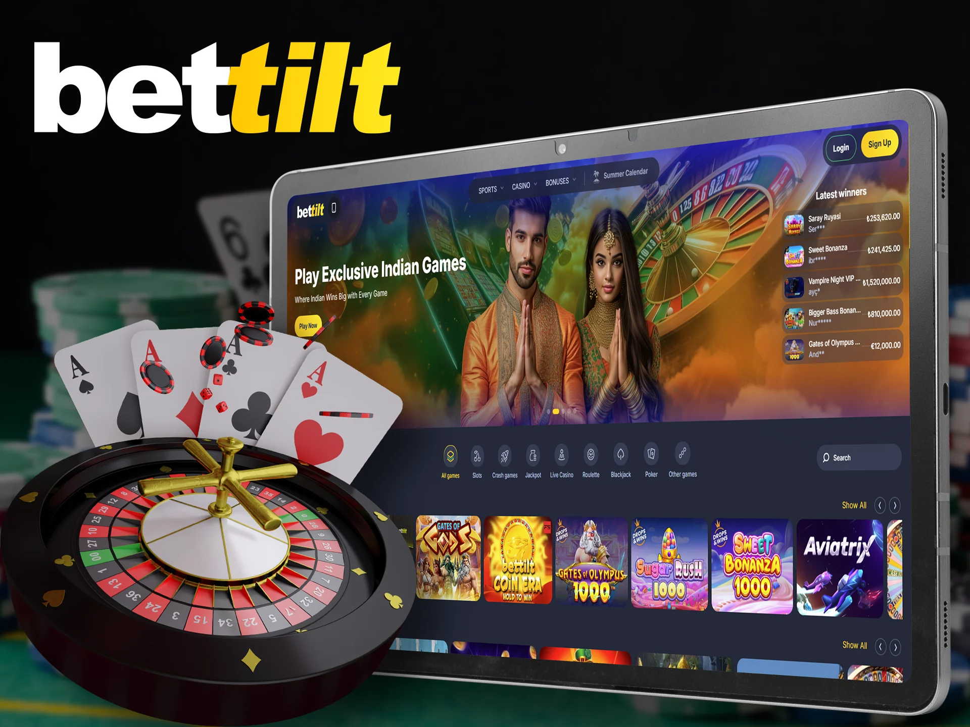 Find a huge number of casino games at Bettilt.