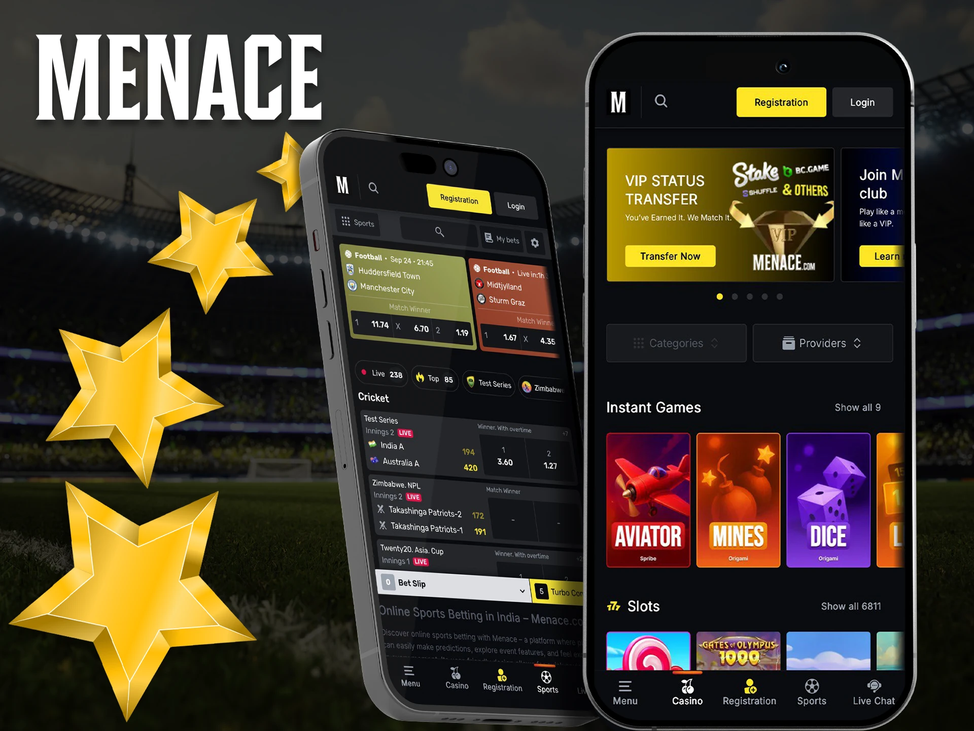 Learn about the betting features in the Menace King app.