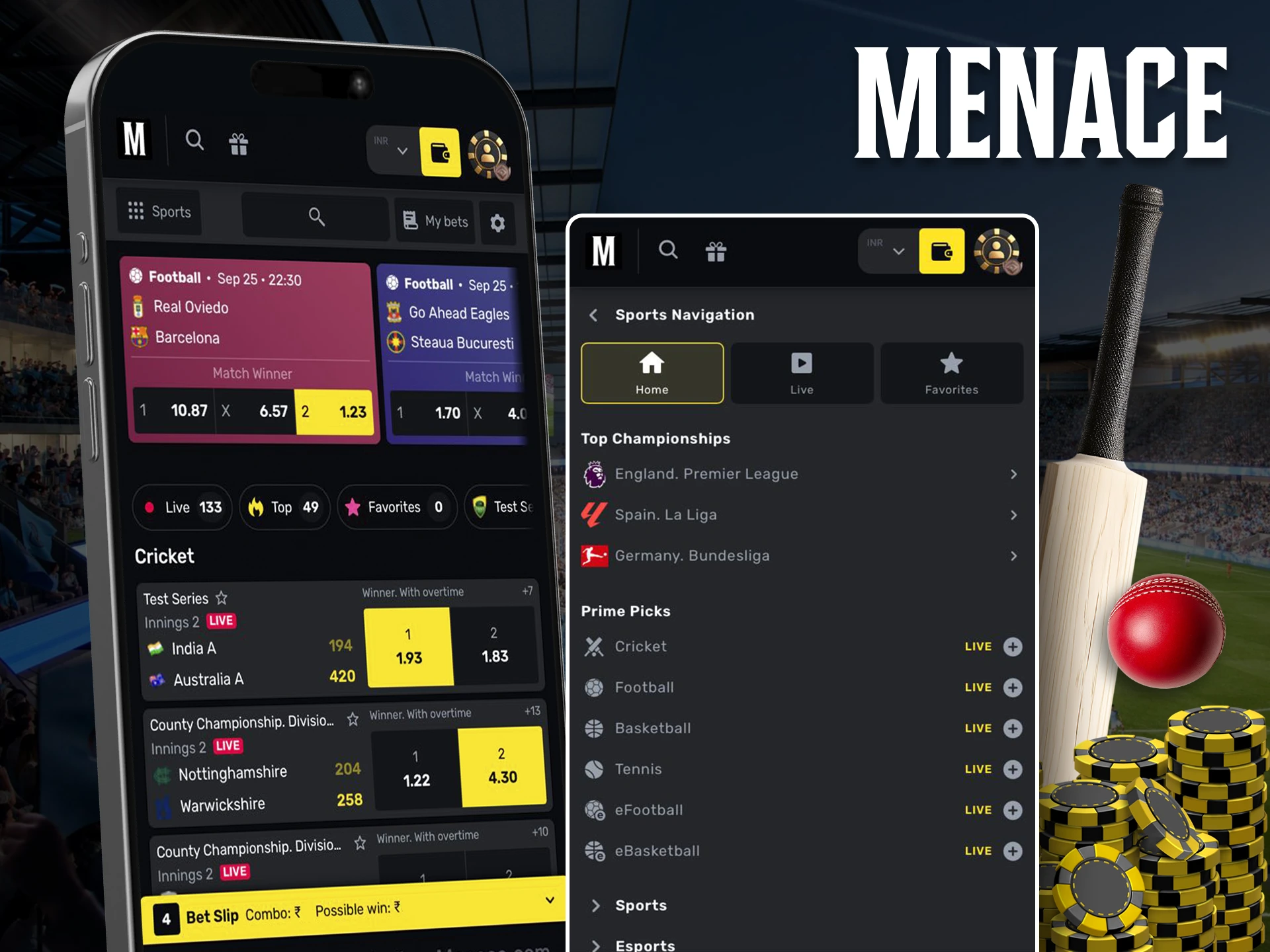 Successful bets await you in the Menace King app.