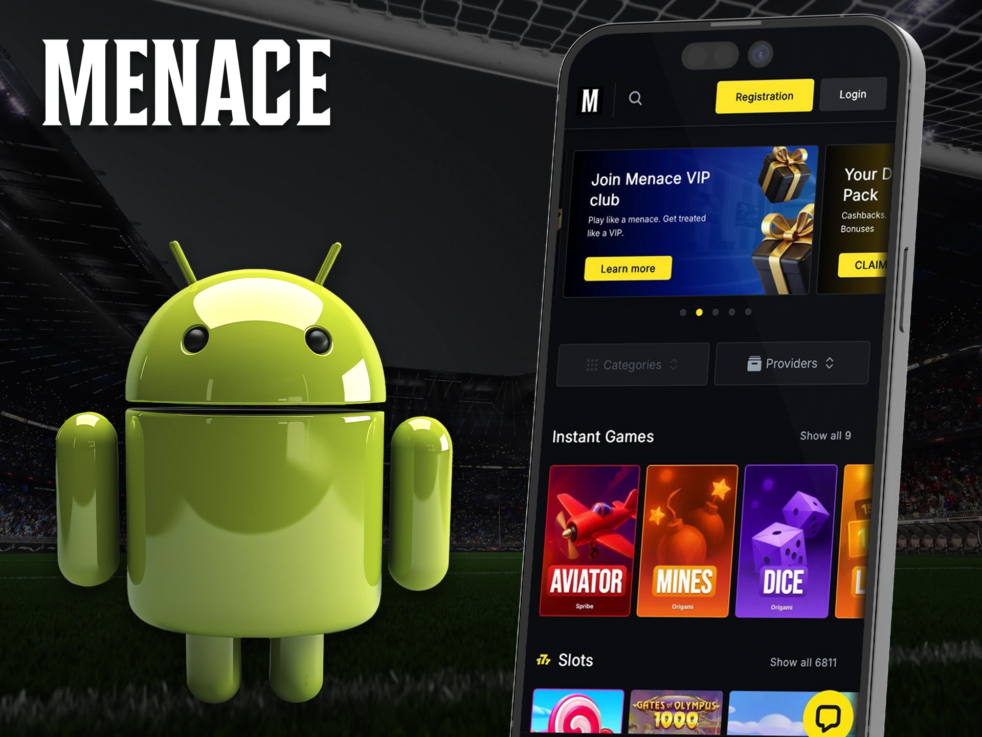 Get quick access to Menace King bets in the Android app.