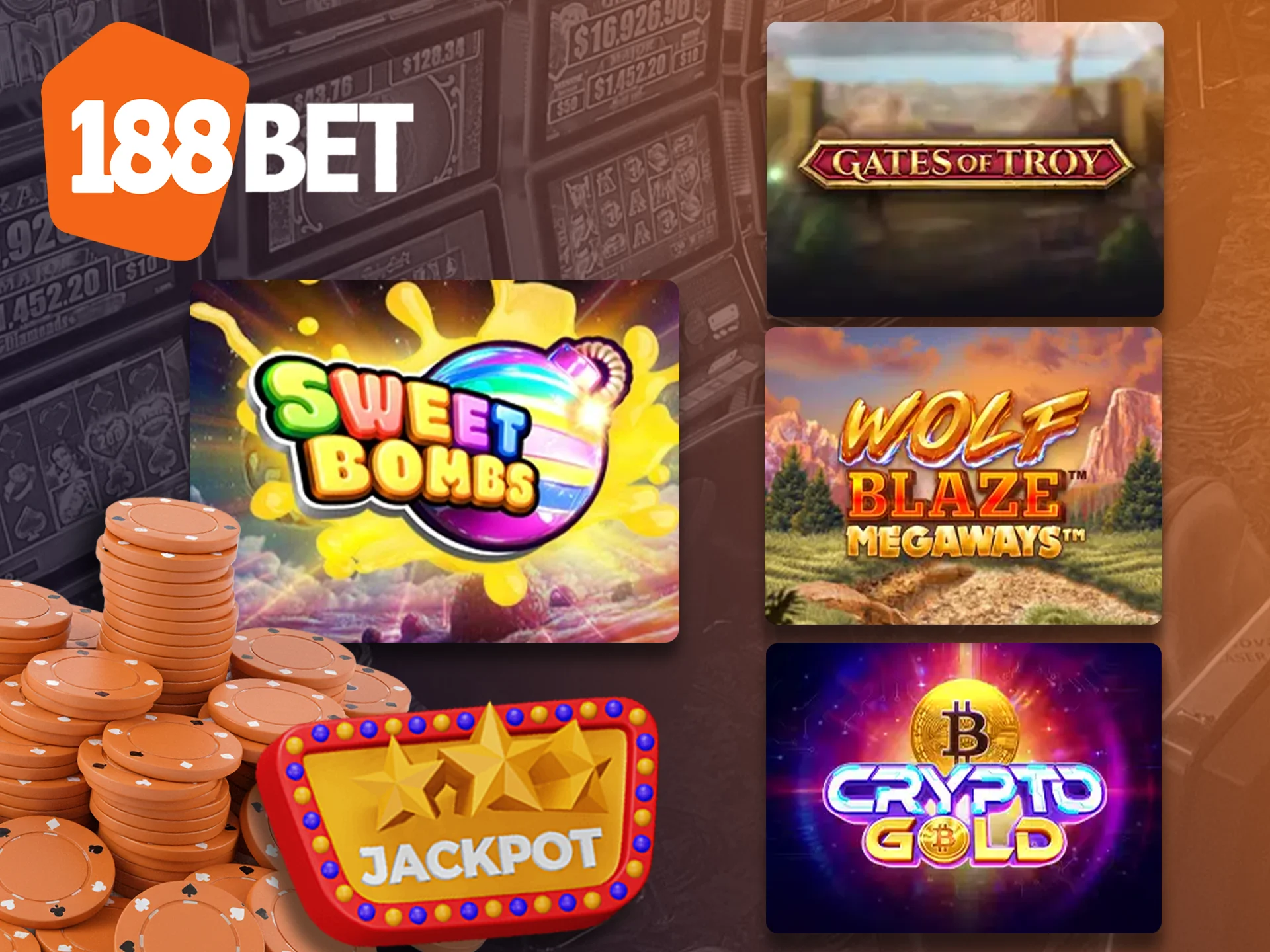 Win big playing casino games 188bet.