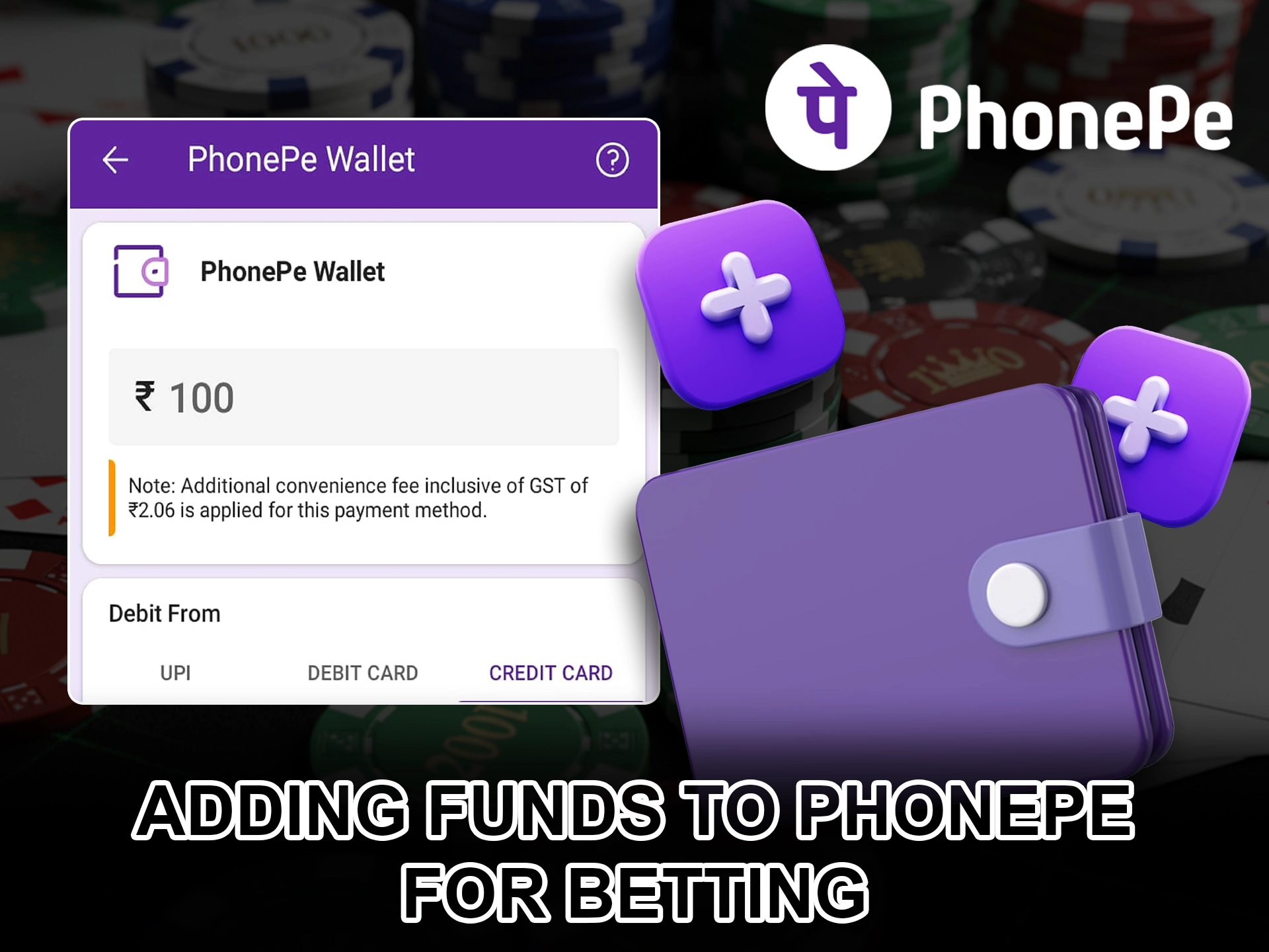 Use the available methods to top up your PhonePe account.
