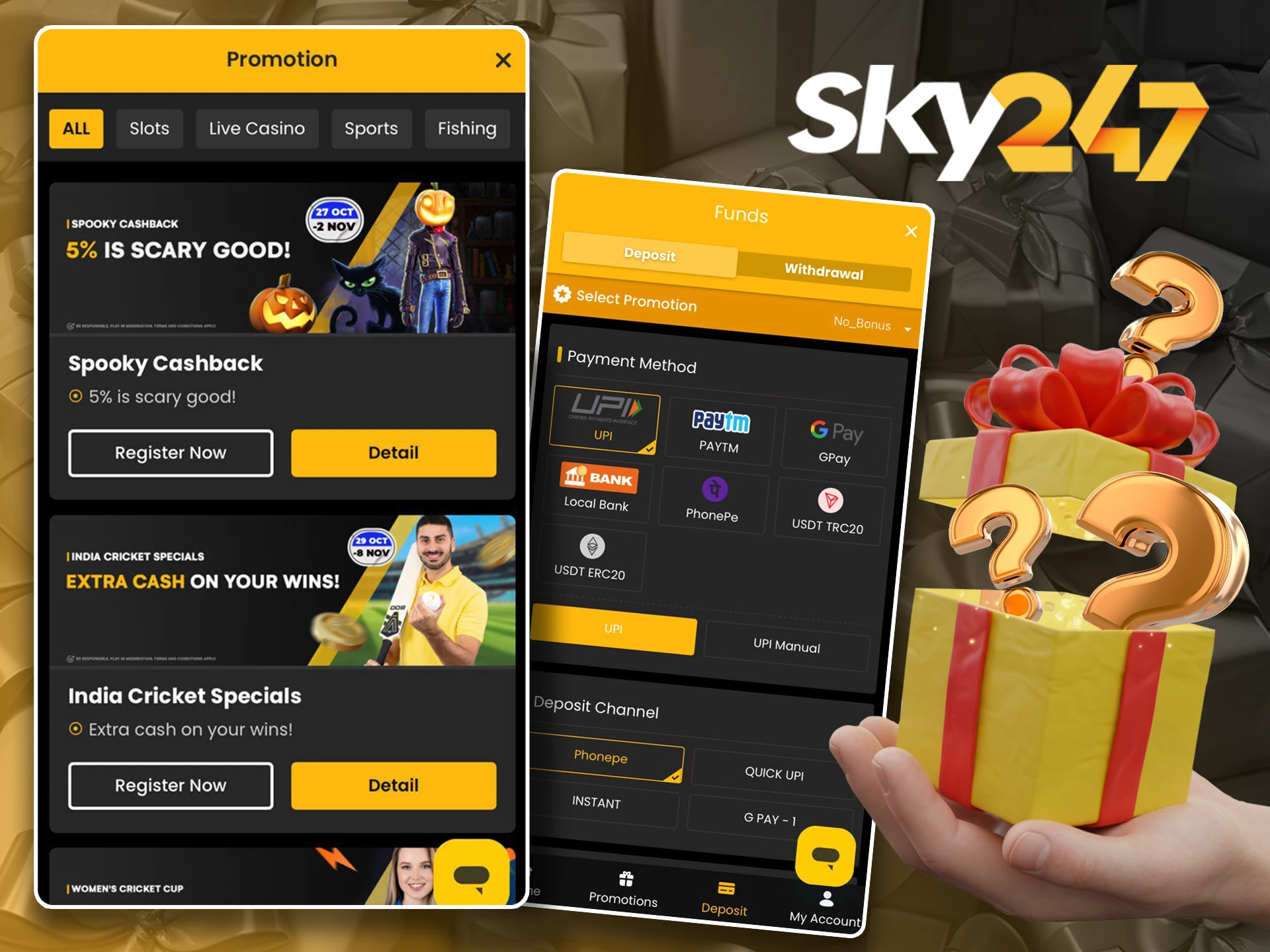 Find out how to get a bonus for your bets at Sky247.