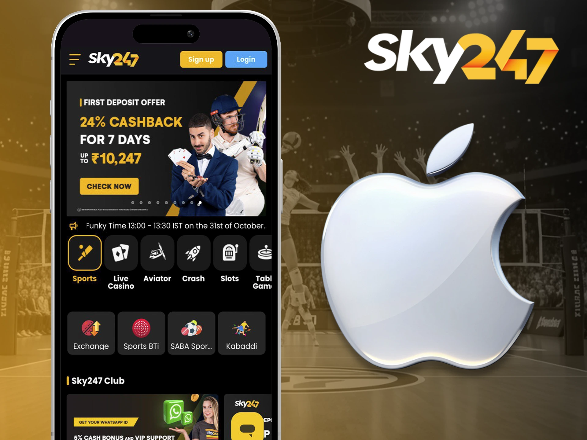Get the Sky247 app on your iOS device.