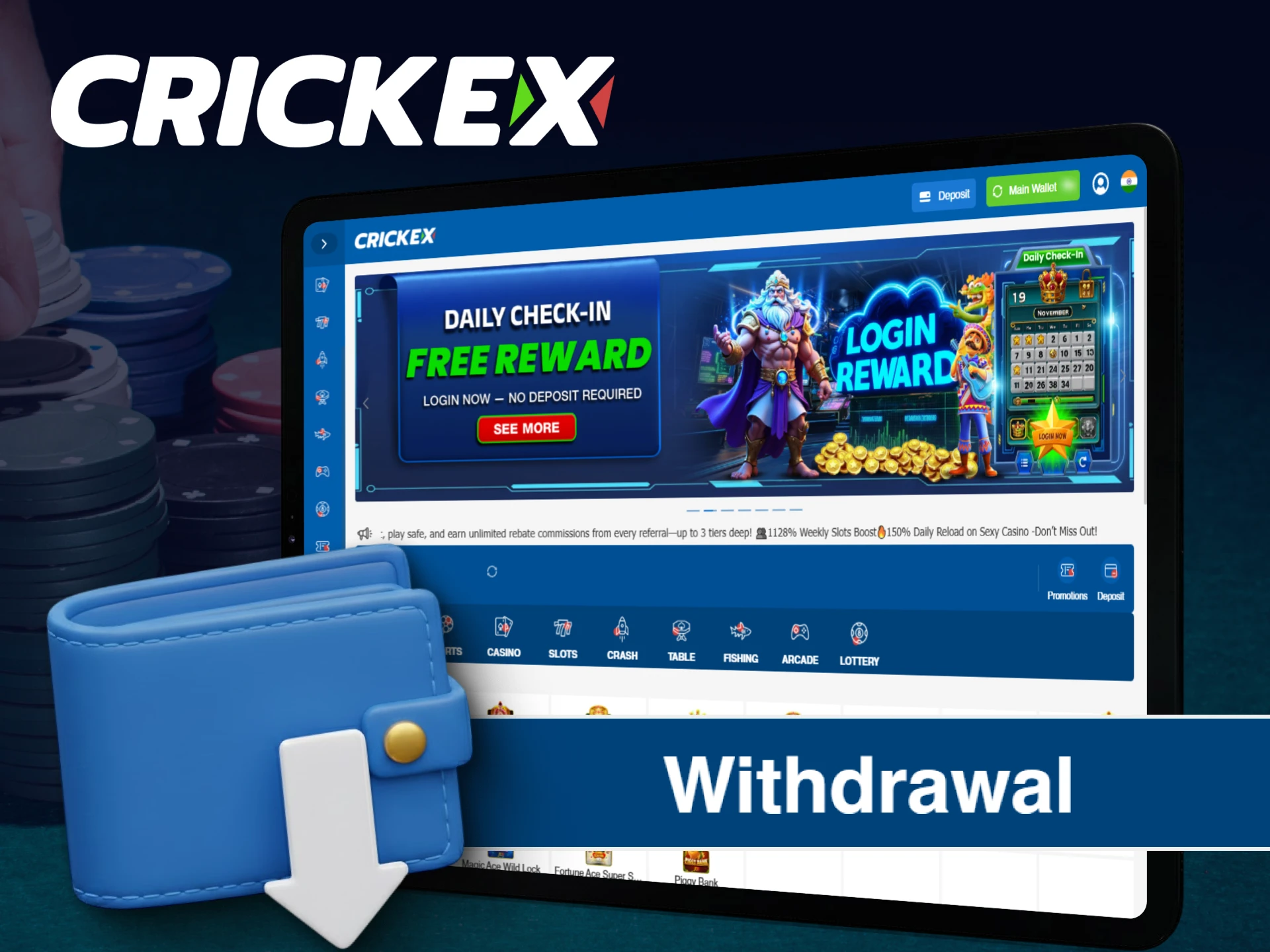 Withdraw money quickly by checking the guide on Crickex in India.