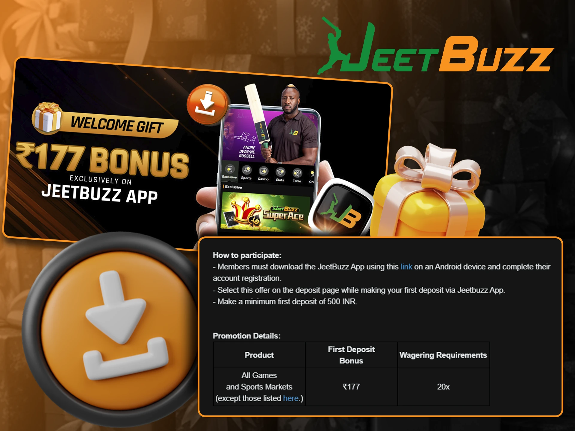 Install the JeetBuz app and get a big bonus.