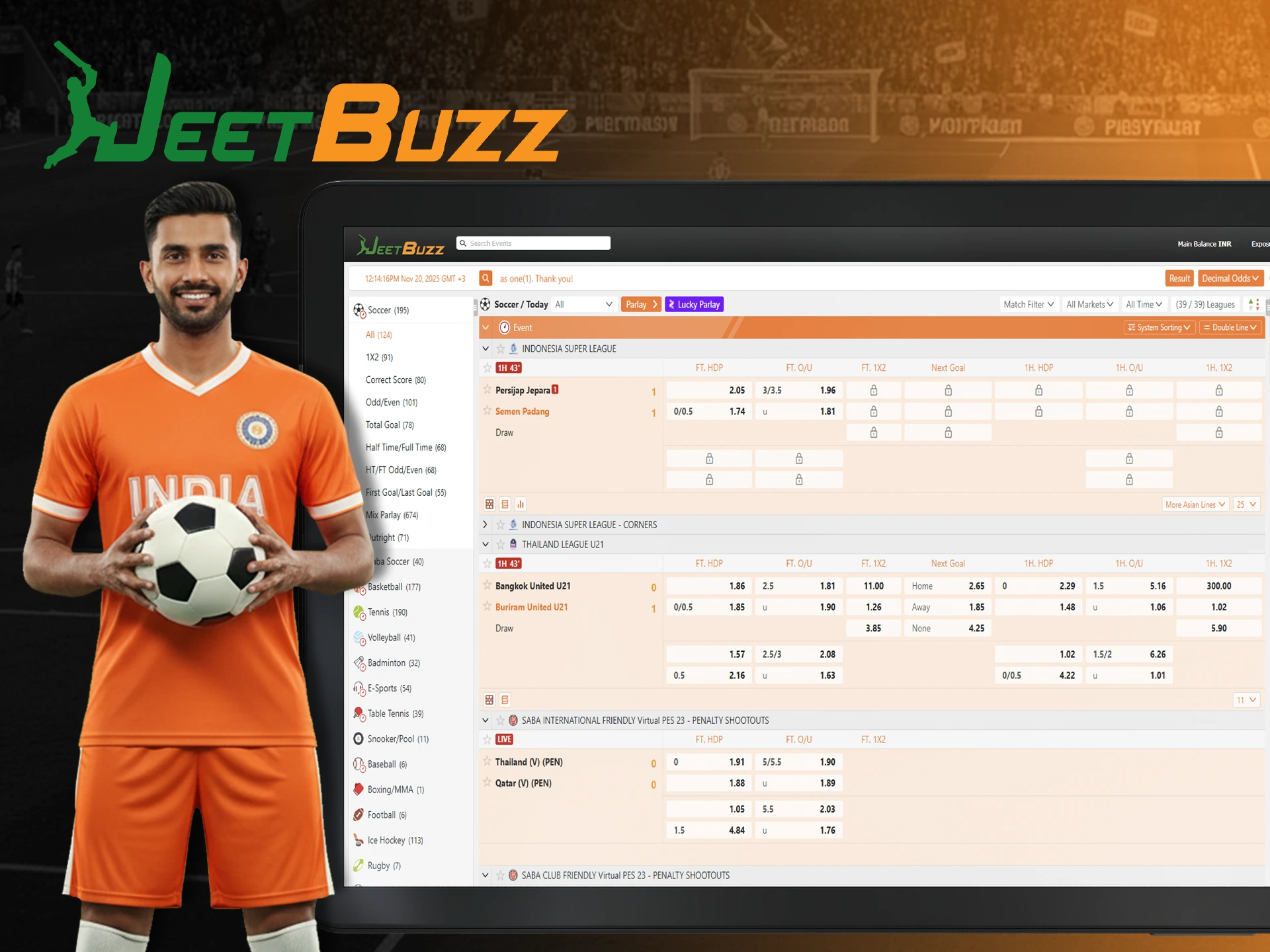 Bet on football with the best odds only at JeetBuzz.