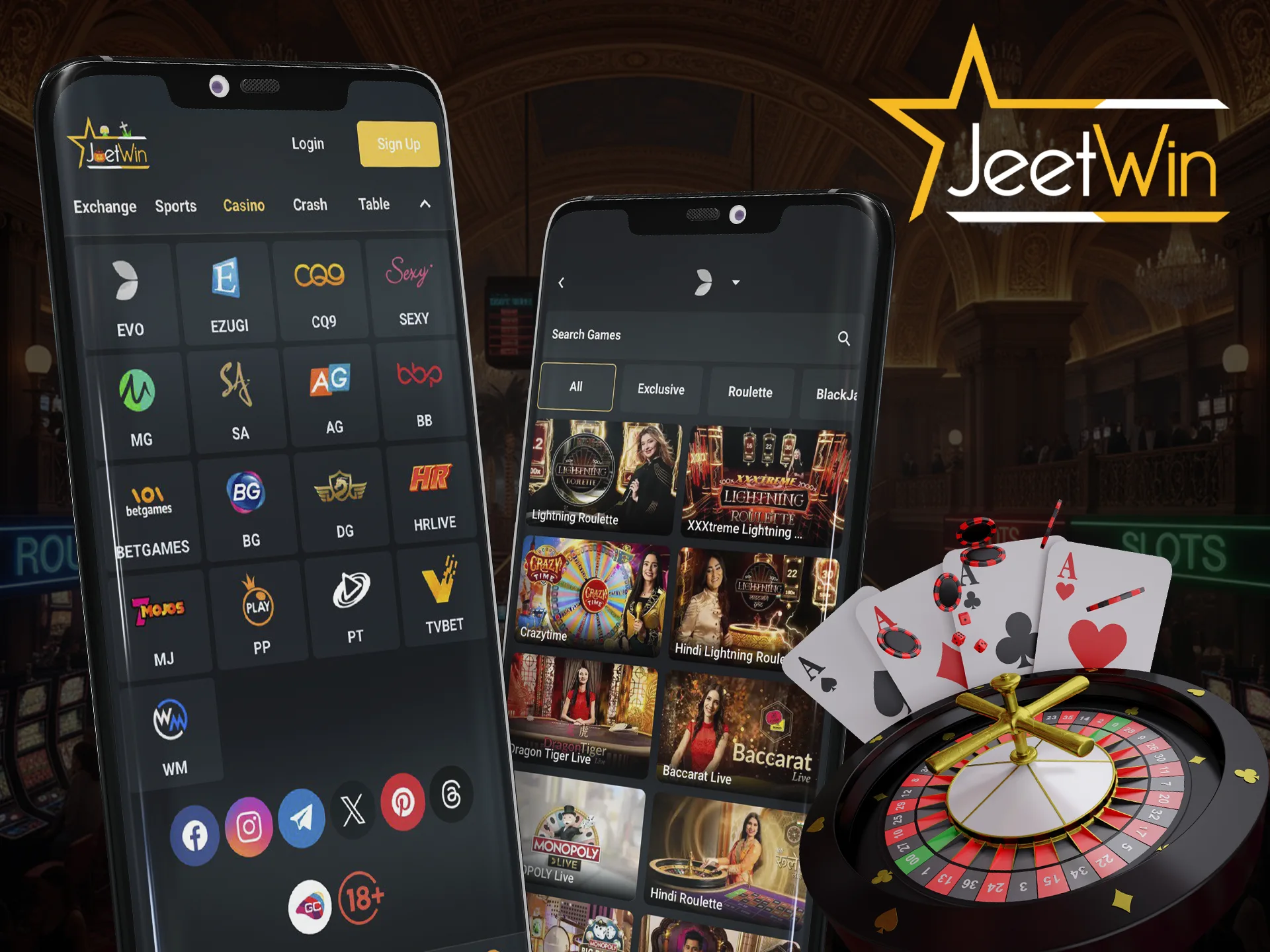 Good luck awaits you with the wide selection of games available in the Jeetwin app.