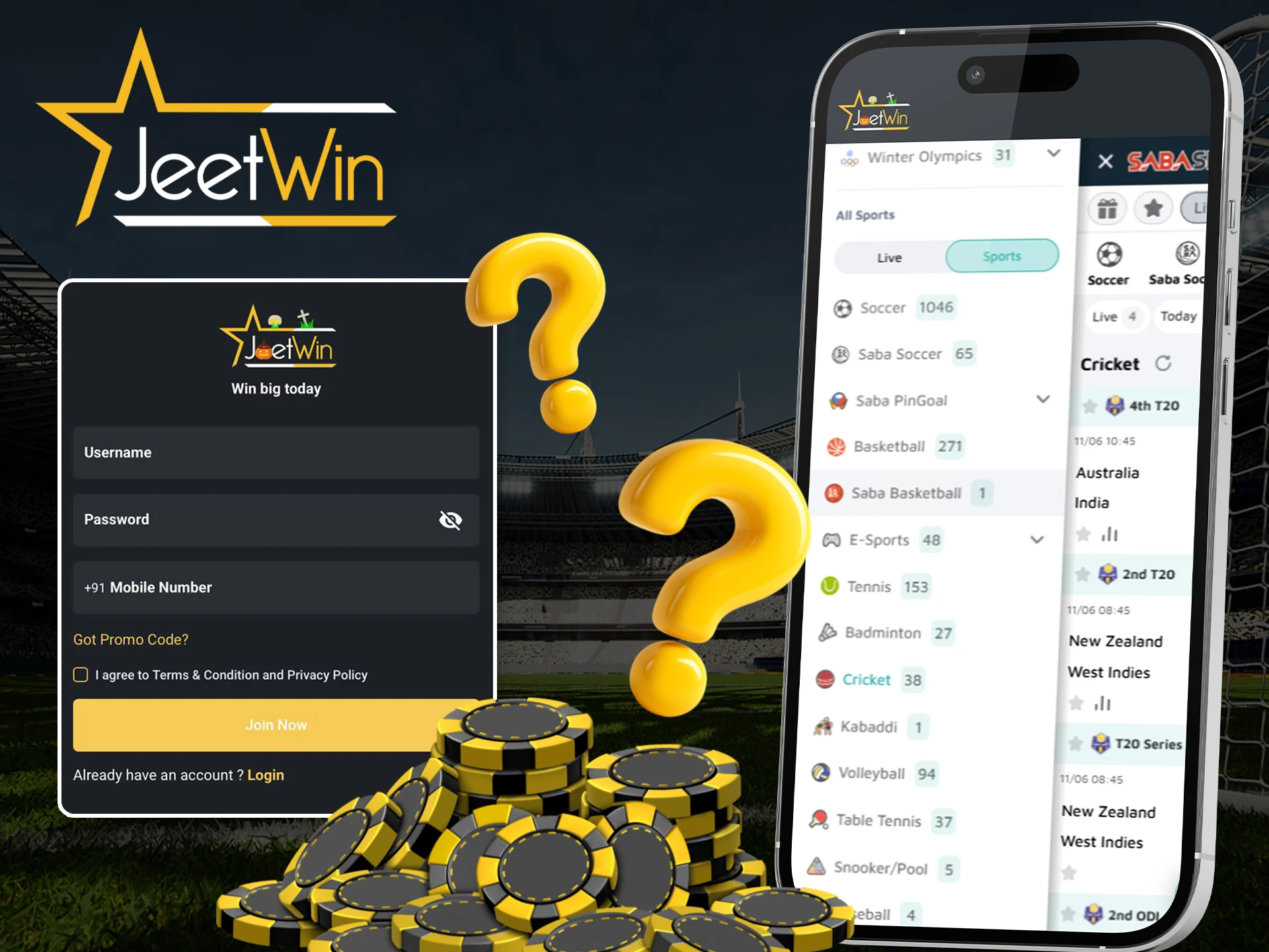 Learn how to start betting on sports and casinos with the Jeetwin app.