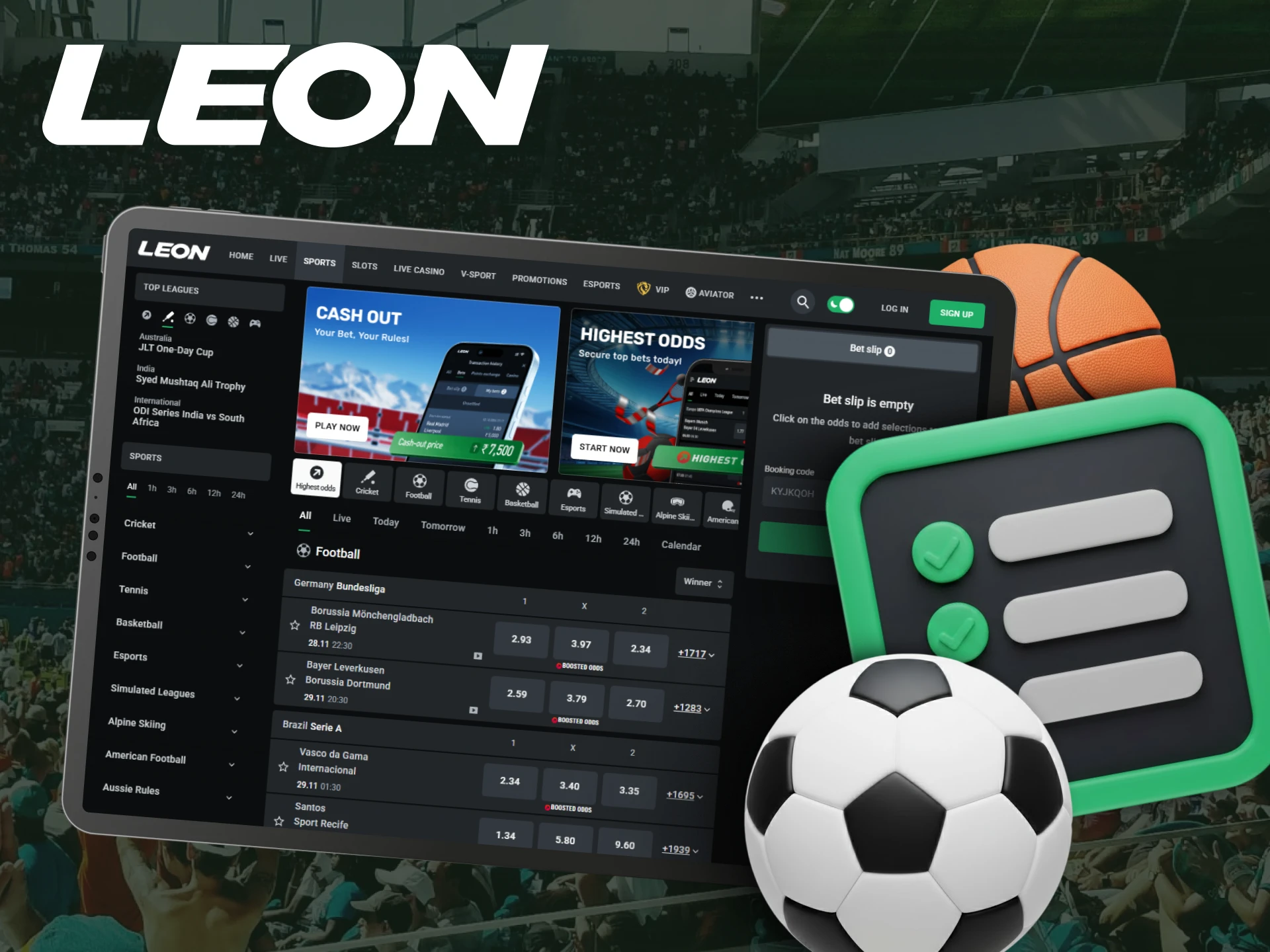 Select from a wide range of betting options to optimize your strategy on Leonbets.