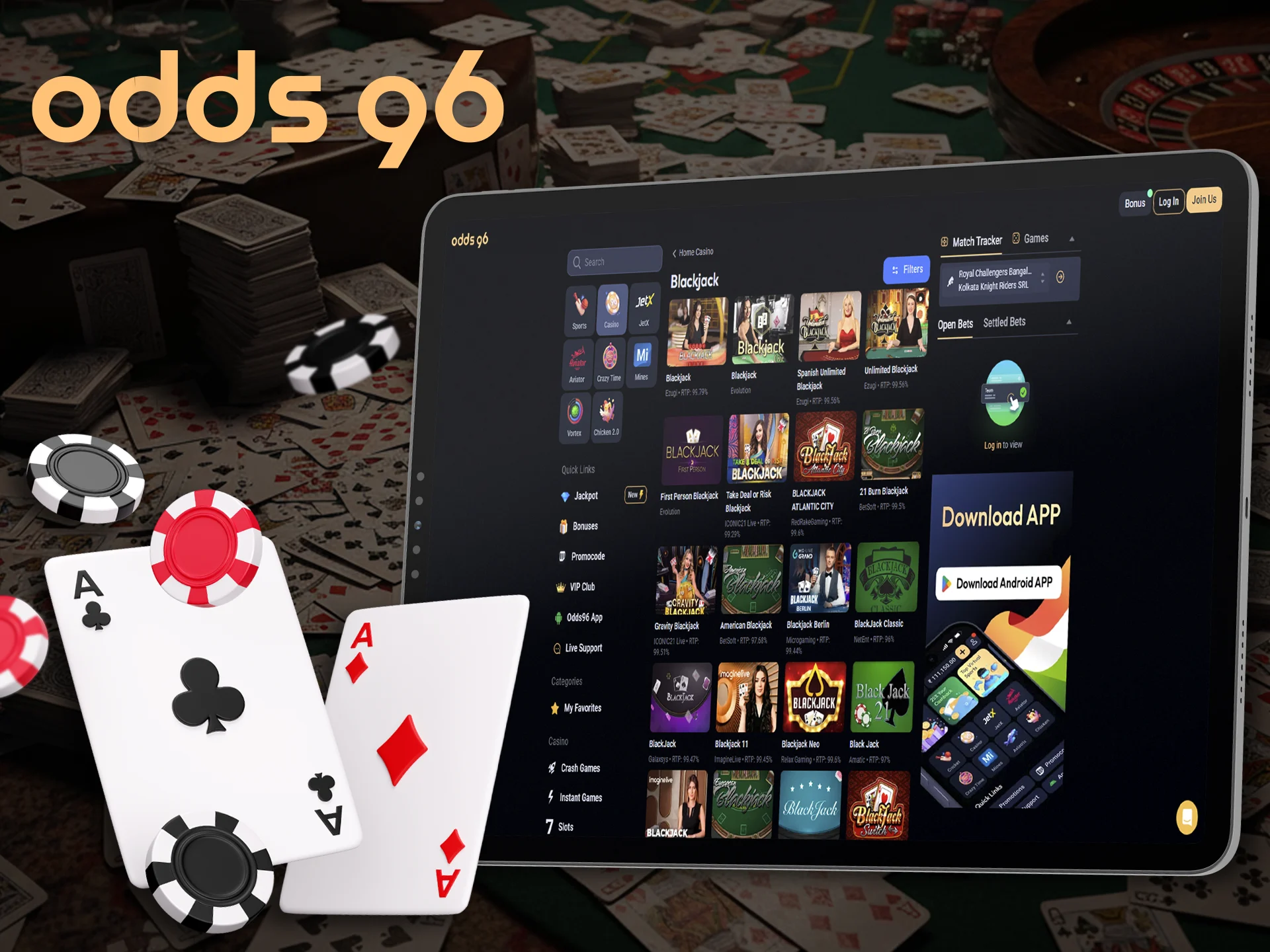 Collect the best card combination and win at Odds96.