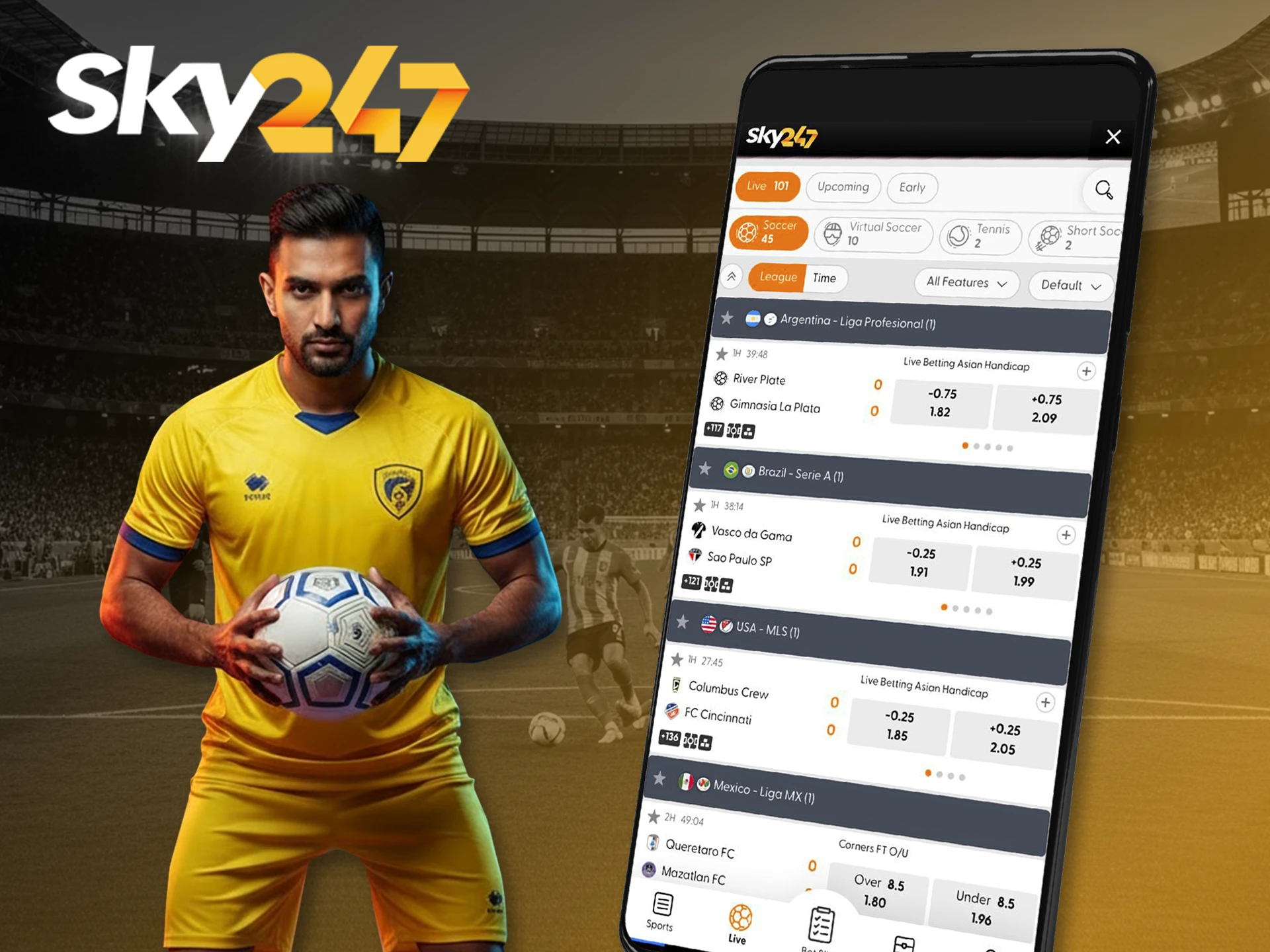 Bet on your favorite football team to win at Sky247.