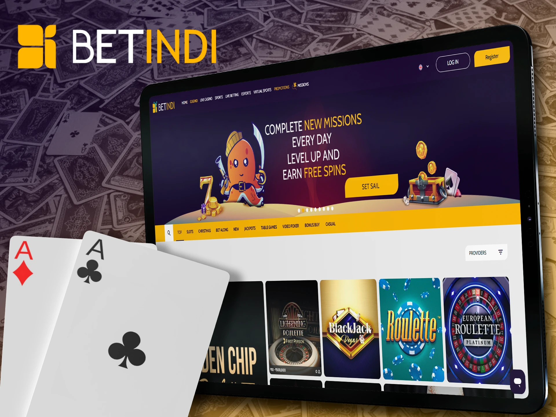 Put together the best combination in card games and become a Betindi winner.