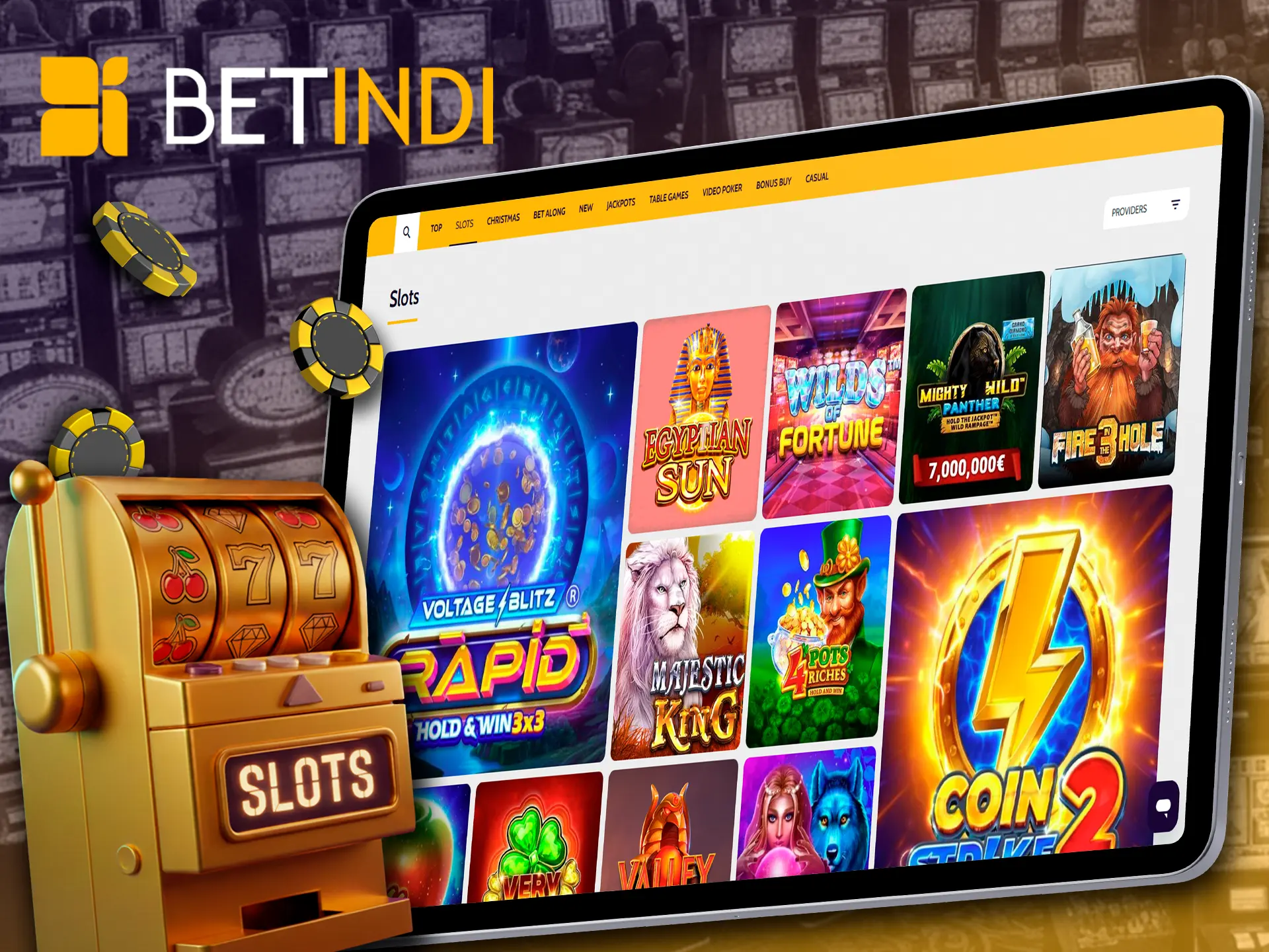 Choose the right slot to win big at Betindi.