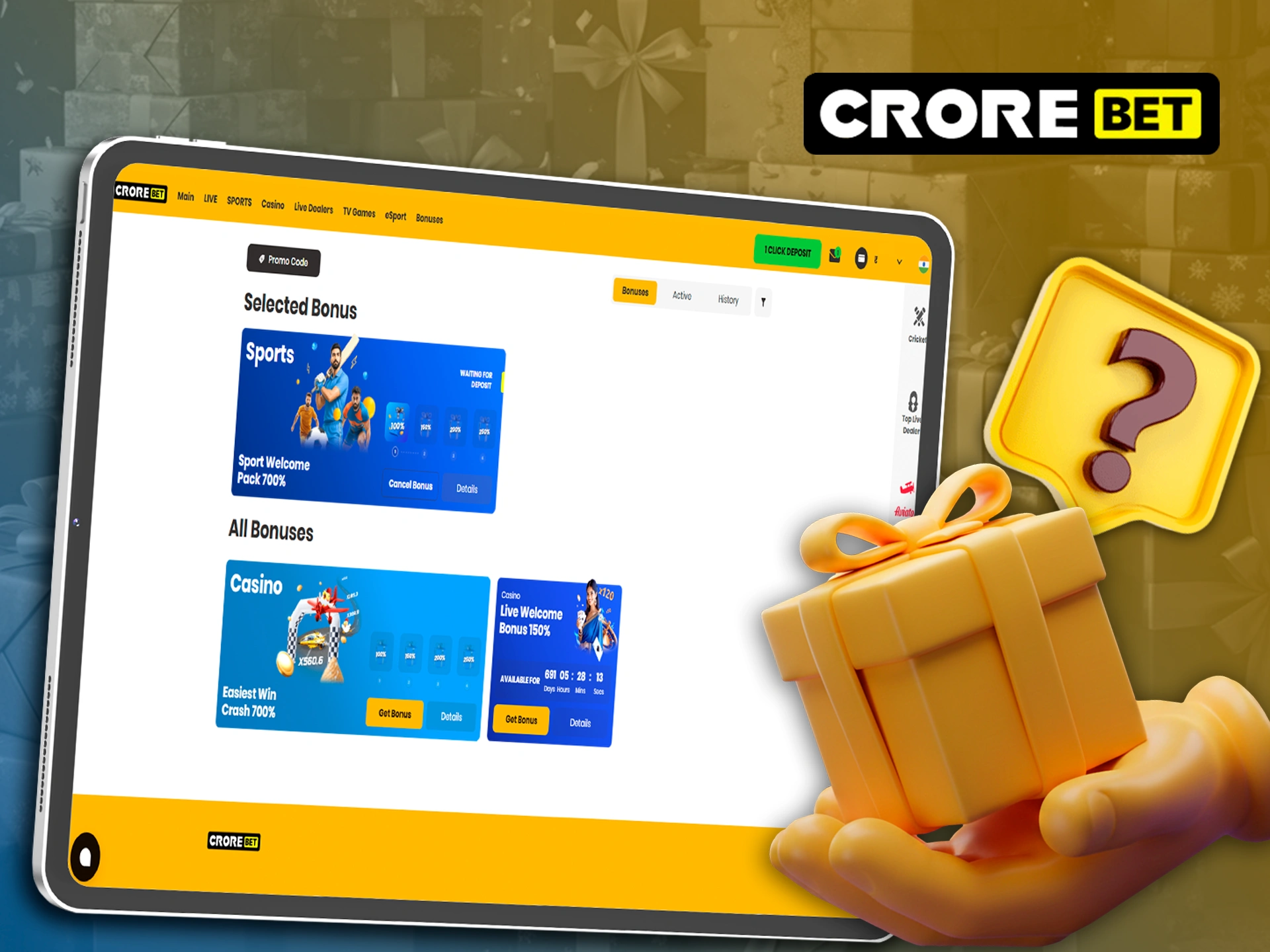 Find out how to get a bonus from Crorebet now.