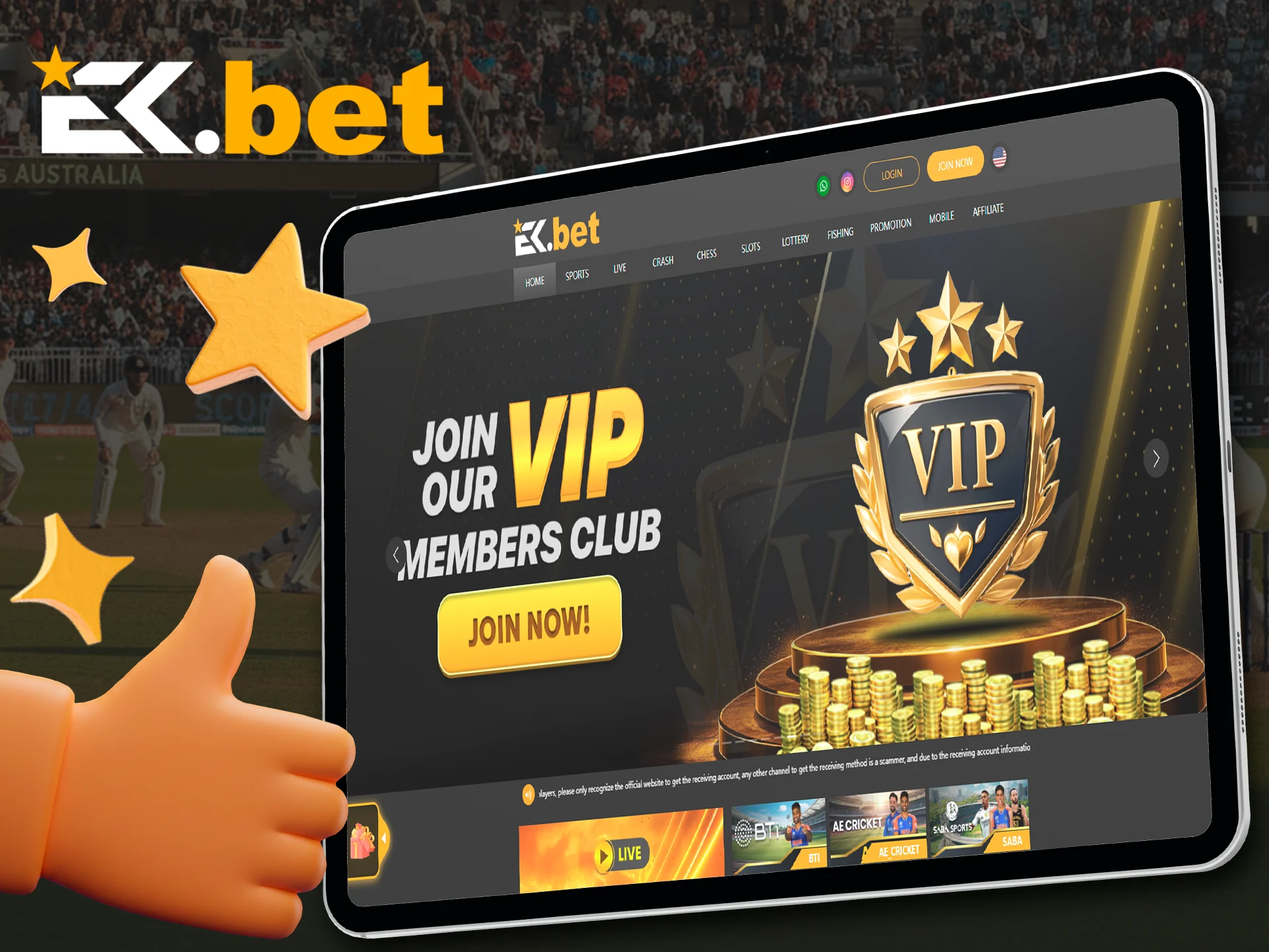EkBet is a great choice for Indian players.