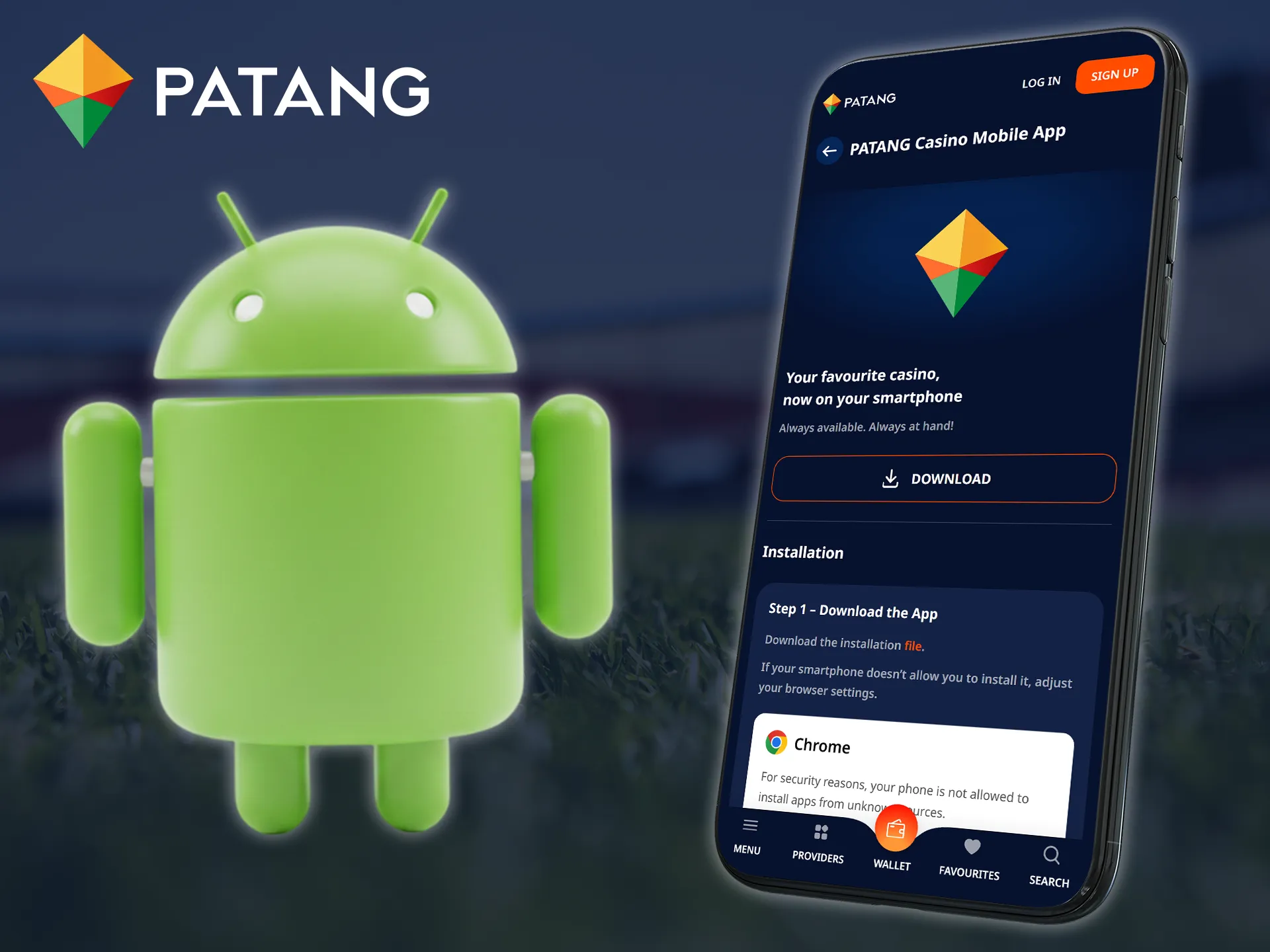 Download and use the Patang mobile app on your Android device.