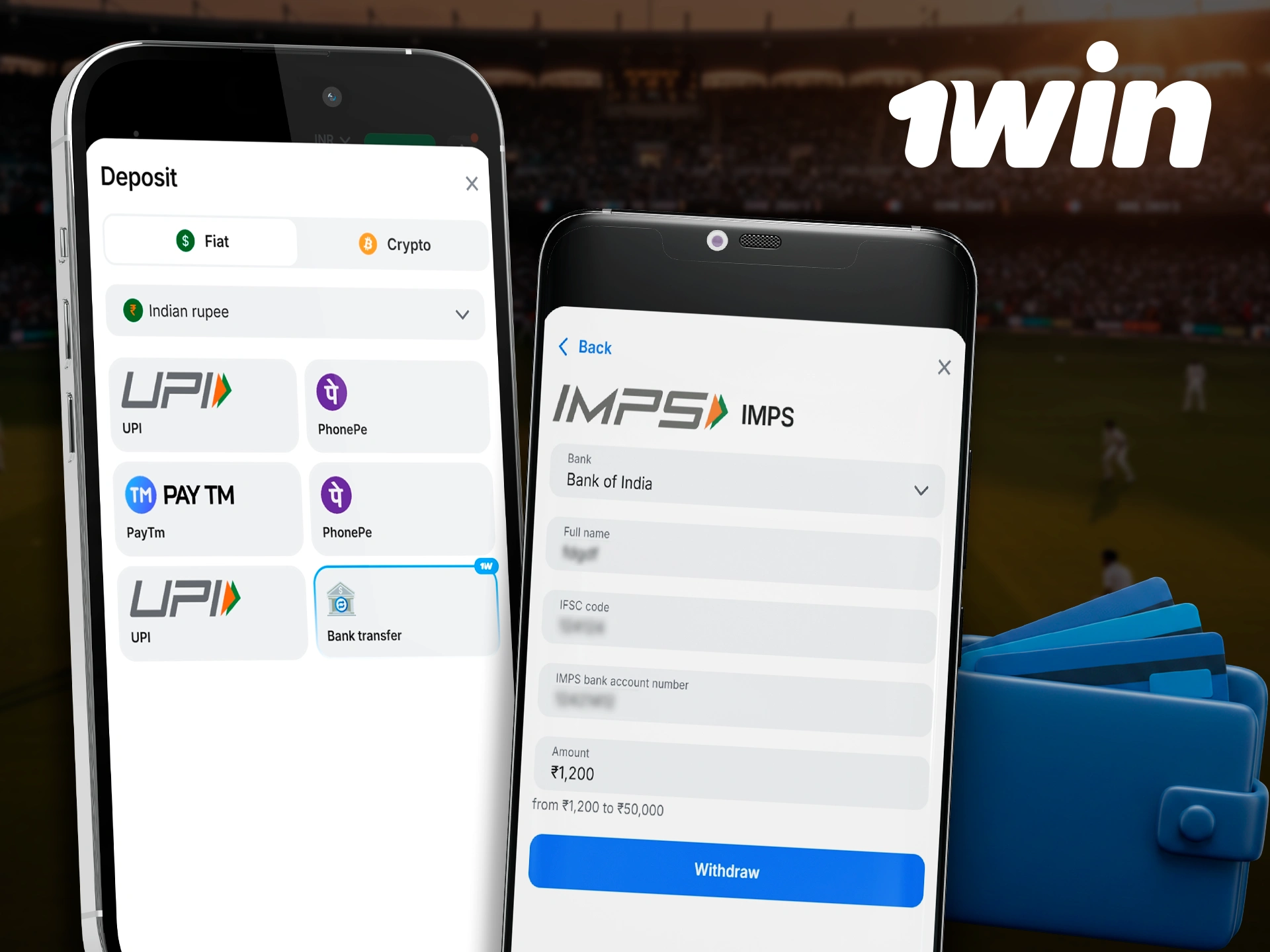 Install the 1Win mobile app to always be able to make quick deposits and withdrawals.