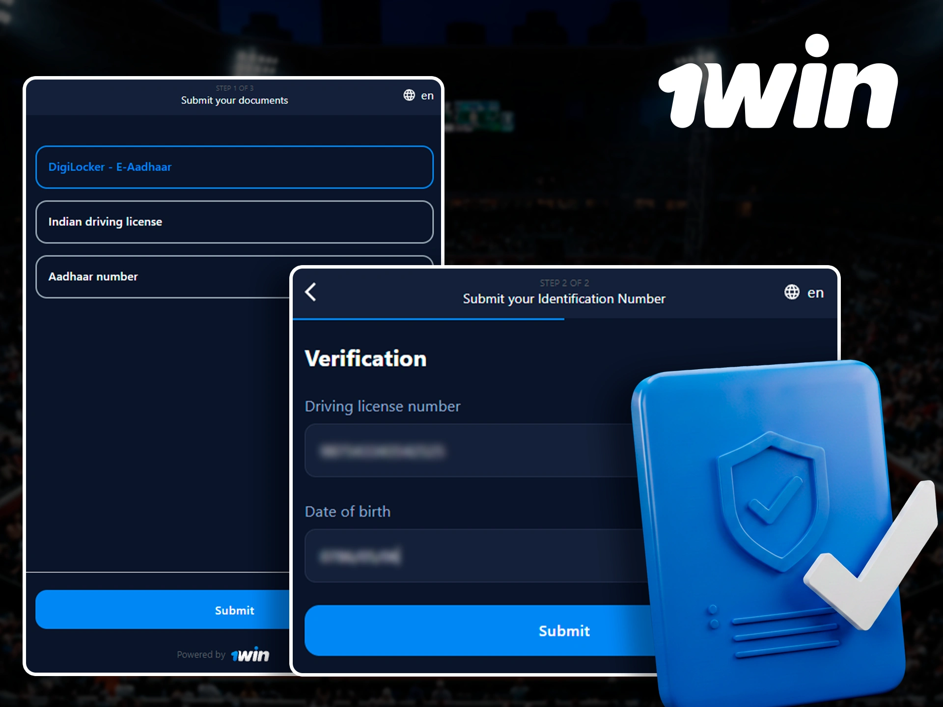 Verify your 1Win account.
