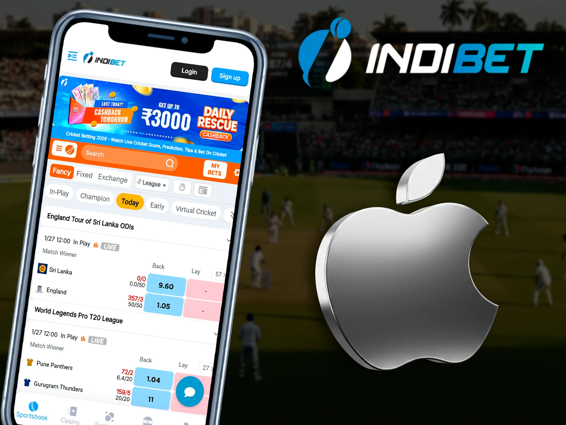 Information on using Indibet on iPhone and iPad devices.