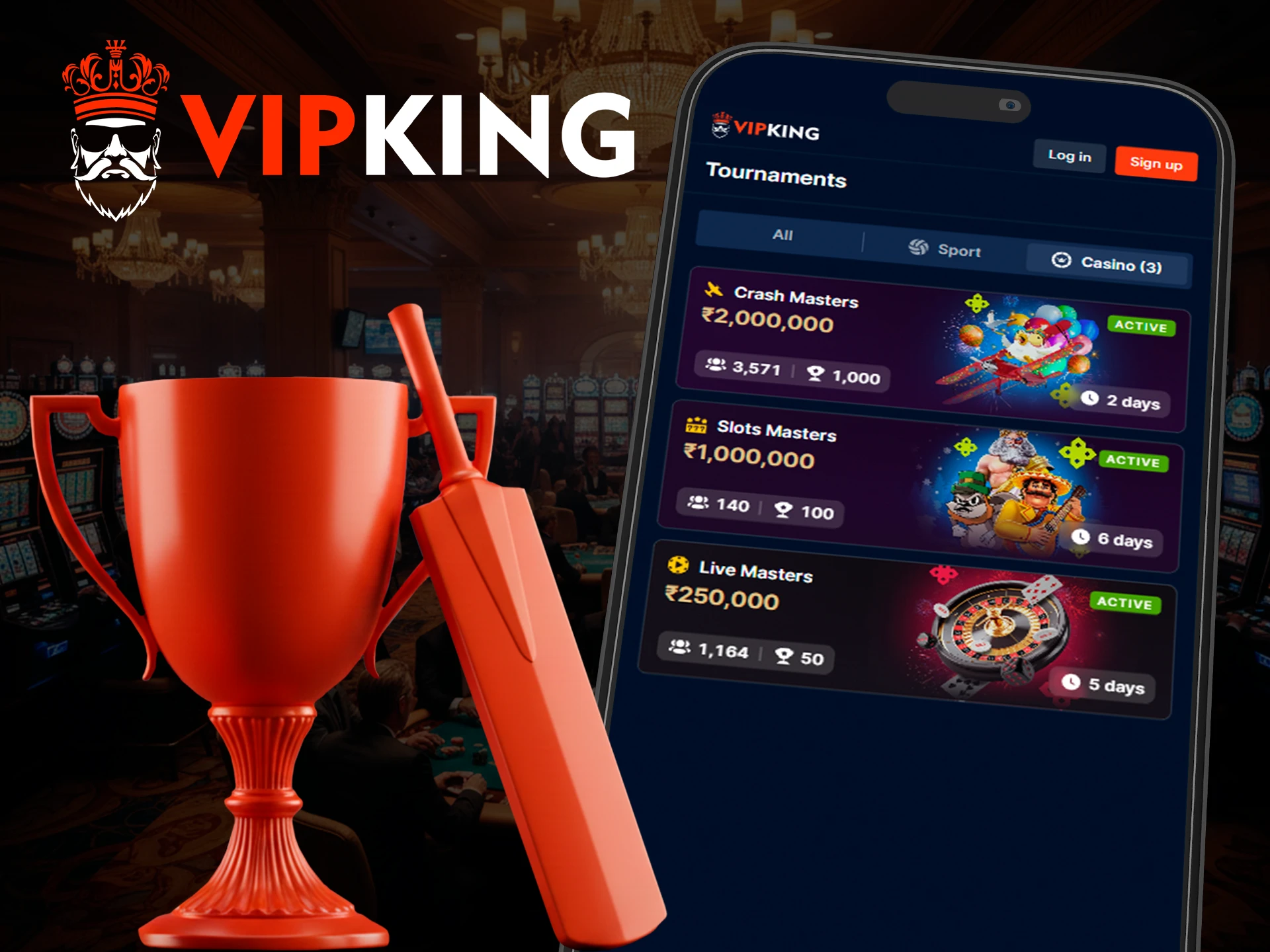 Join exciting betting tournaments and win big with VipKing.