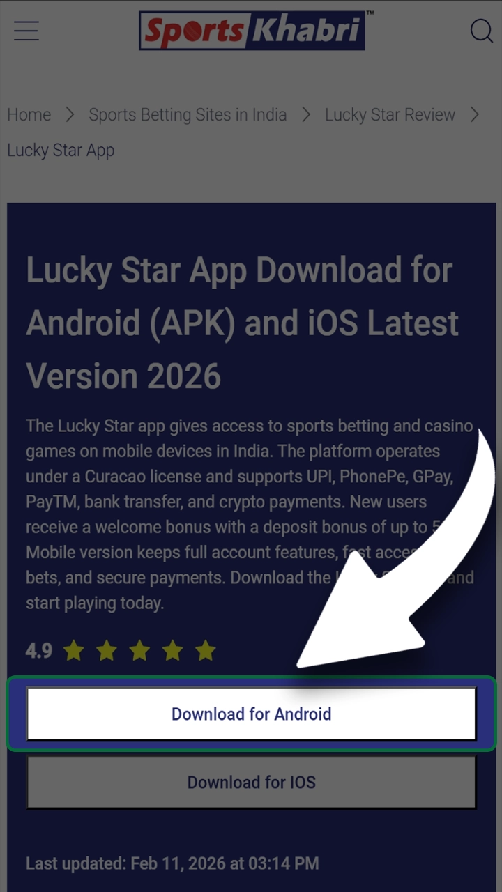 Get the official Lucky Star APK file here.