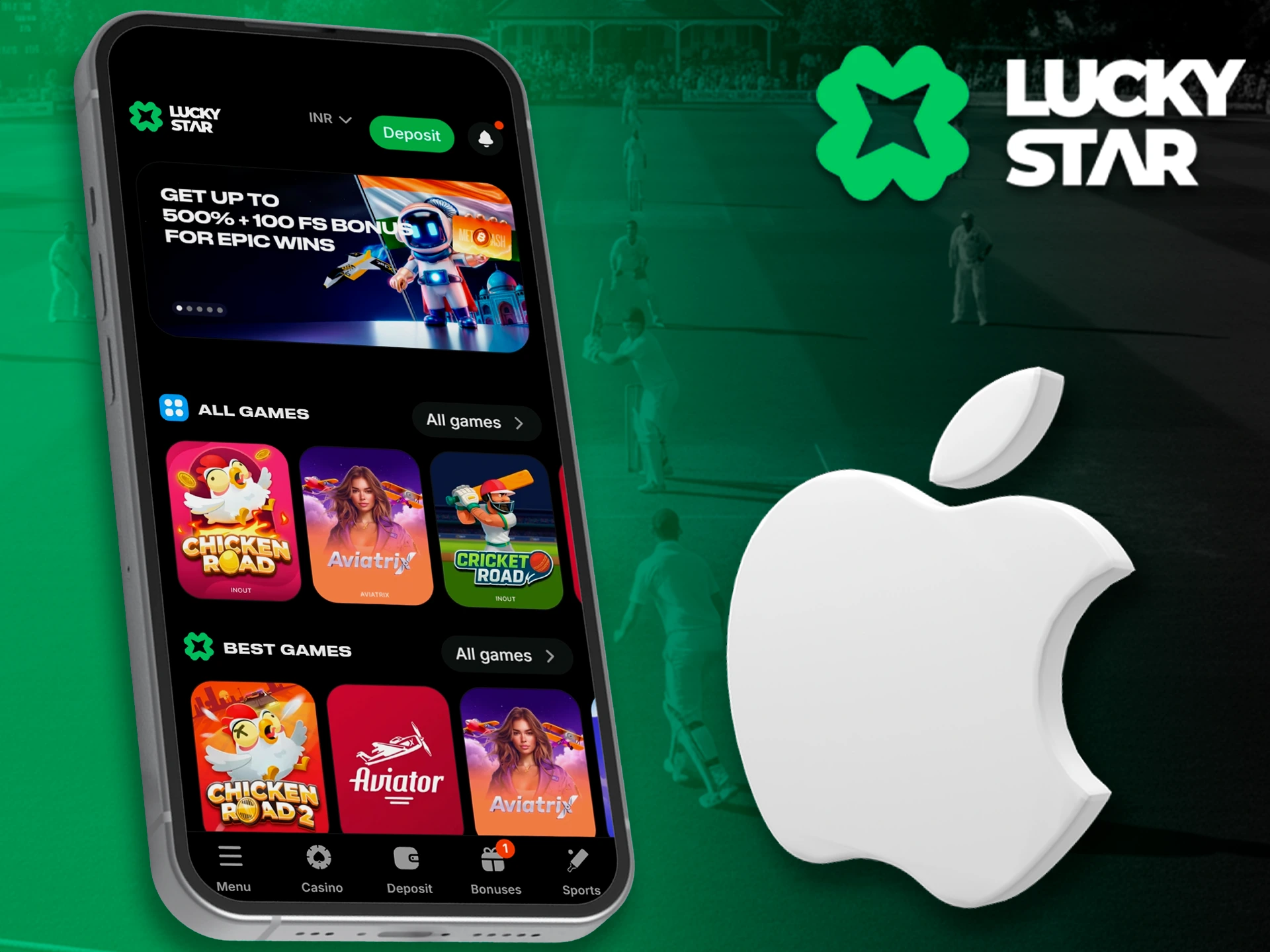 Using the Lucky Star app on Apple devices.