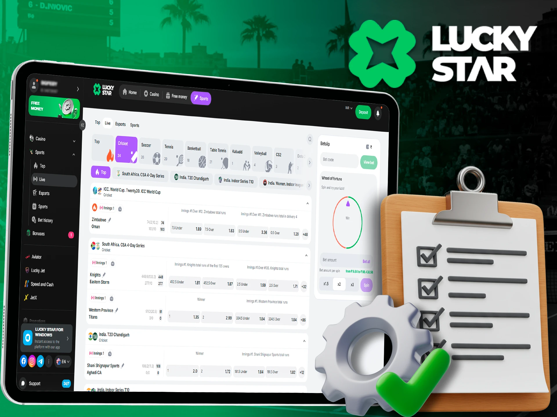 Diverse betting markets on the Lucky Star platform.