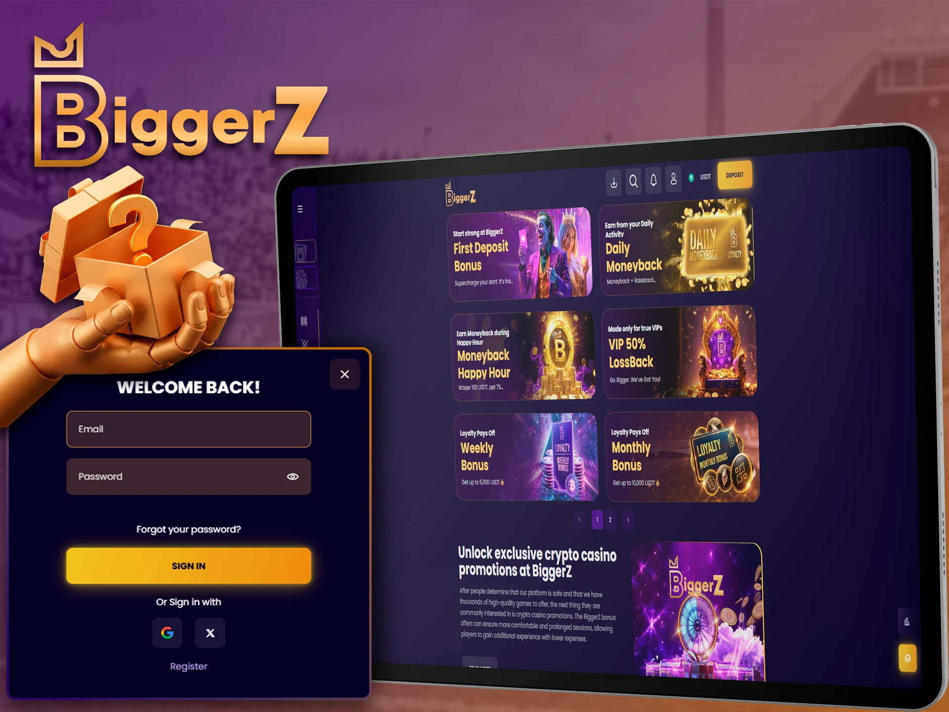 Follow these simple steps to claim rewards on BiggerZ.