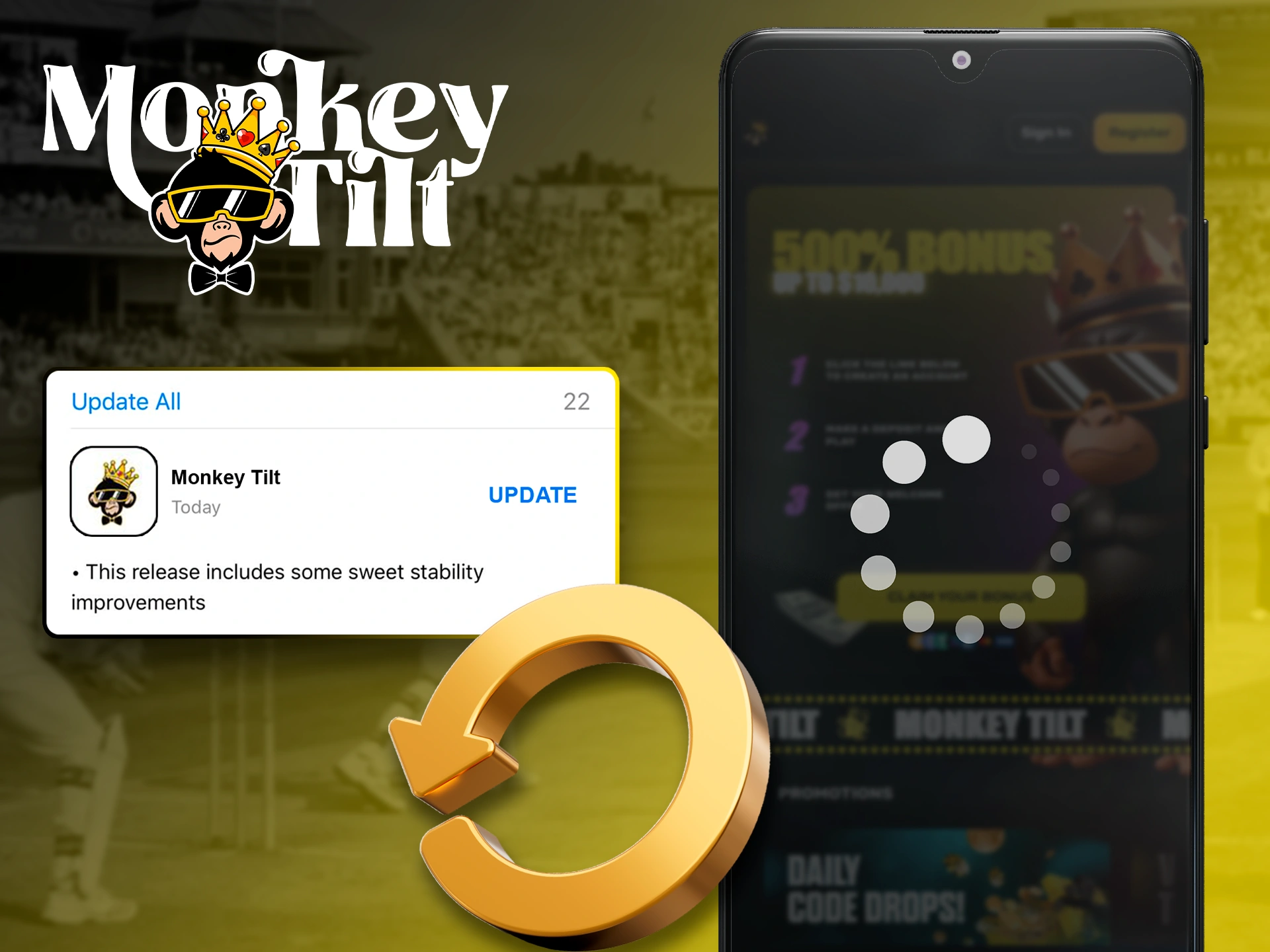 Keeping your MonkeyTilt application updated to the latest version.