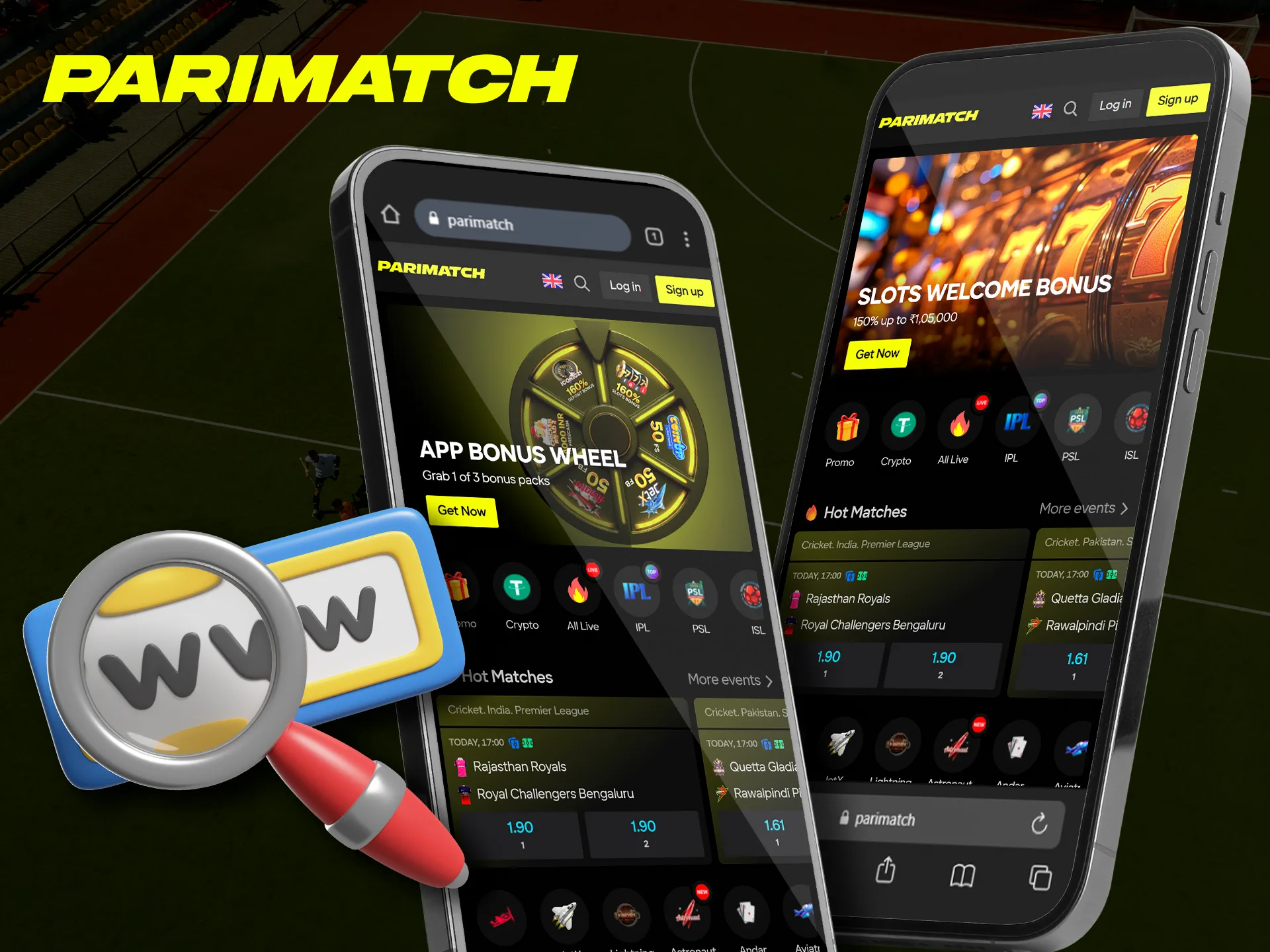 Try the version of the Parimatch website adapted for mobile devices, which will work equally on devices with any operating system.