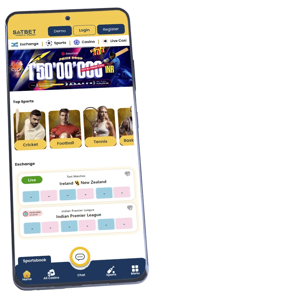Download Satbet App for Android (APK) and iOS in India 2026
