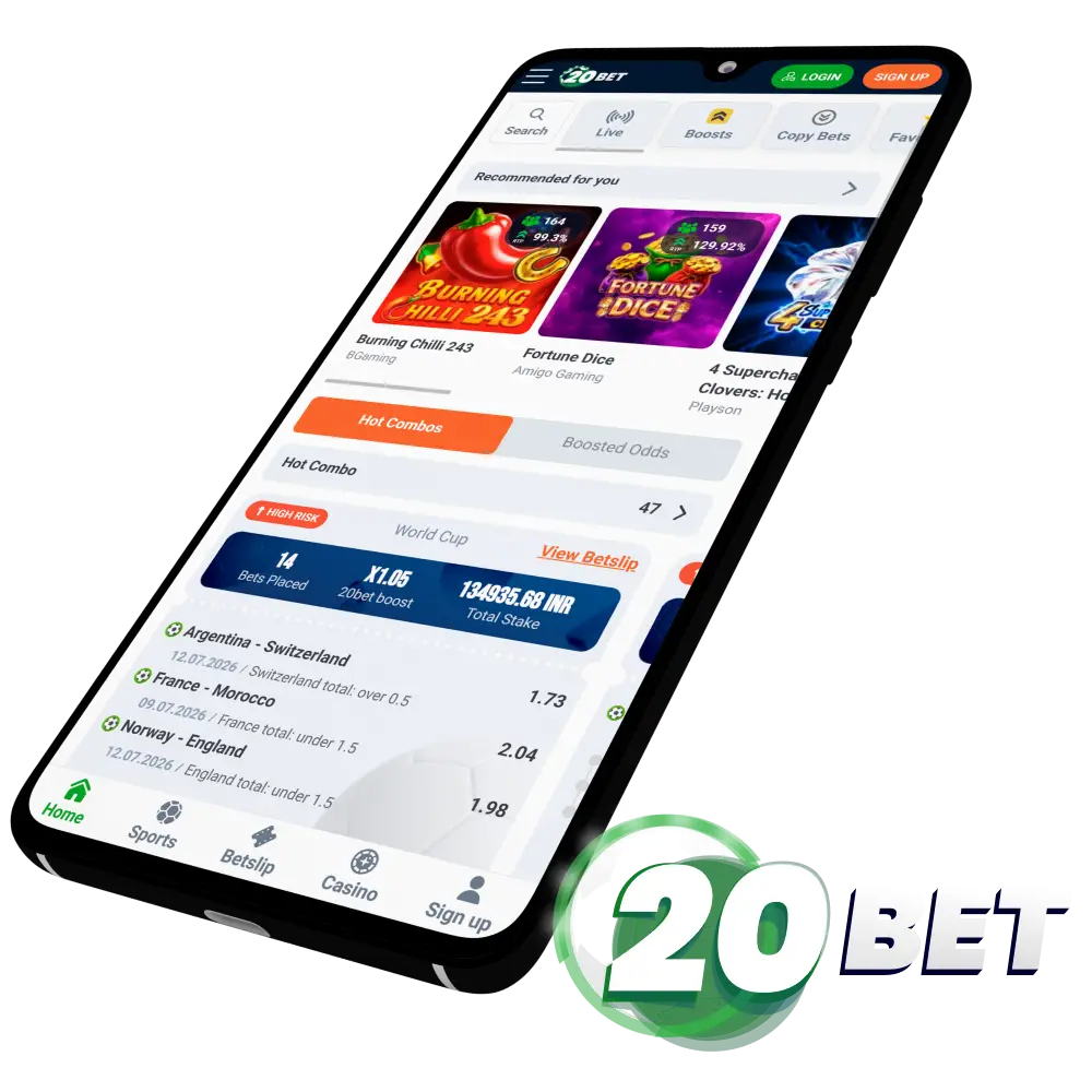 20bet App Download for Android (APK) and iOS Latest Version 2026